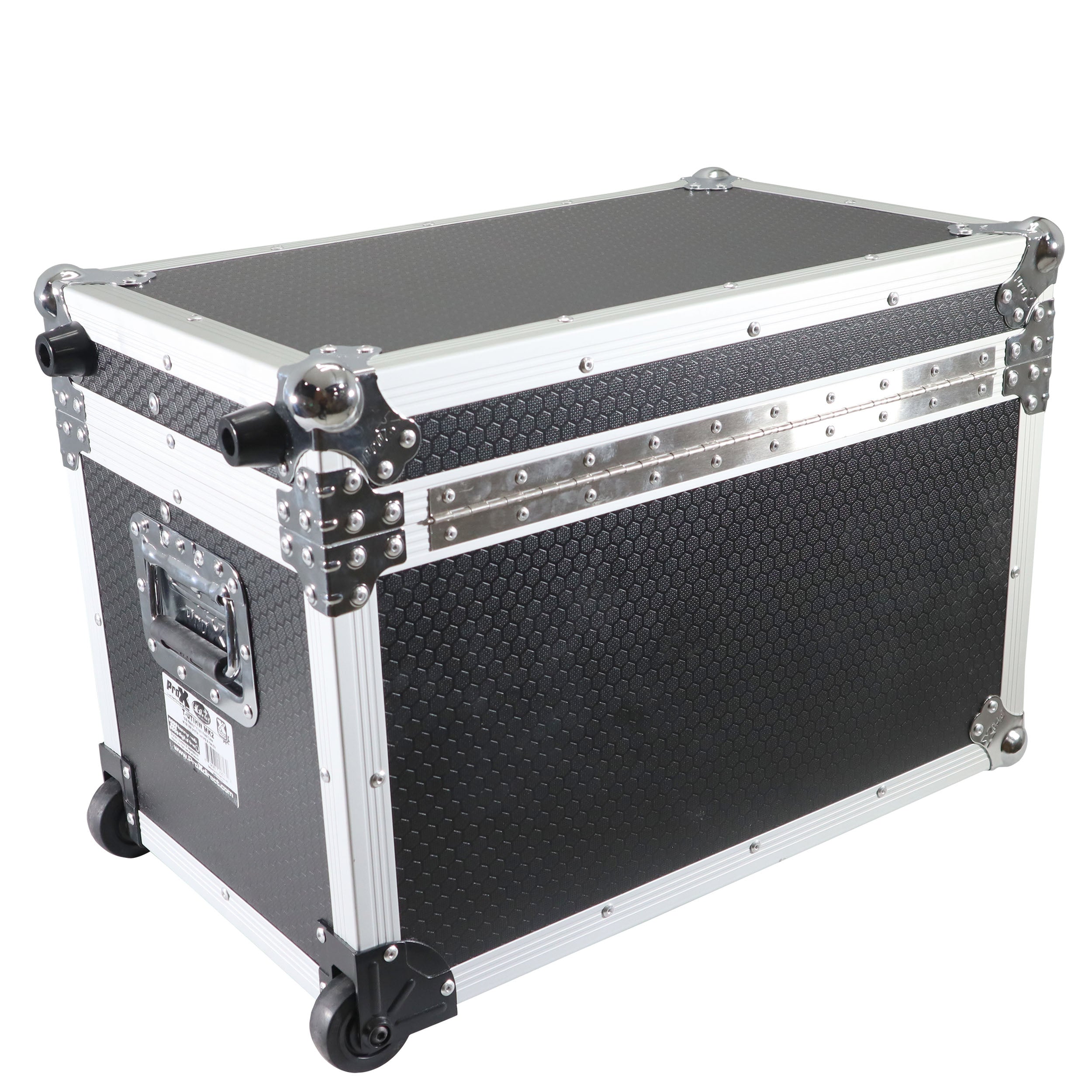 ProX Rolling Utility Case W/ Retractable Handle and Low-Profile Recessed Wheels 17x24.5x15" Exterior For Cabales/100 LP Vinyl Records
