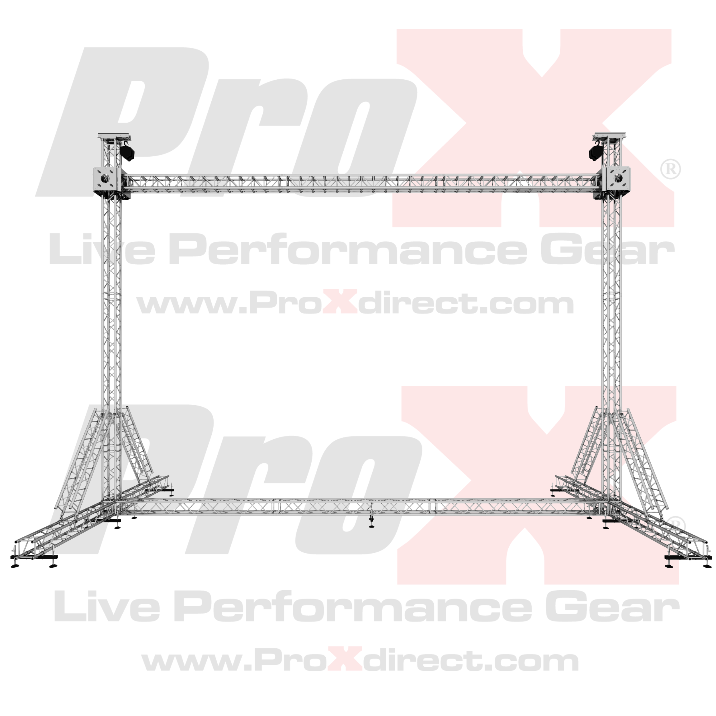 ProX LED Screen Display Panel Video Fly Wall Truss Ground Support System 30'W x 23'H TriGrip