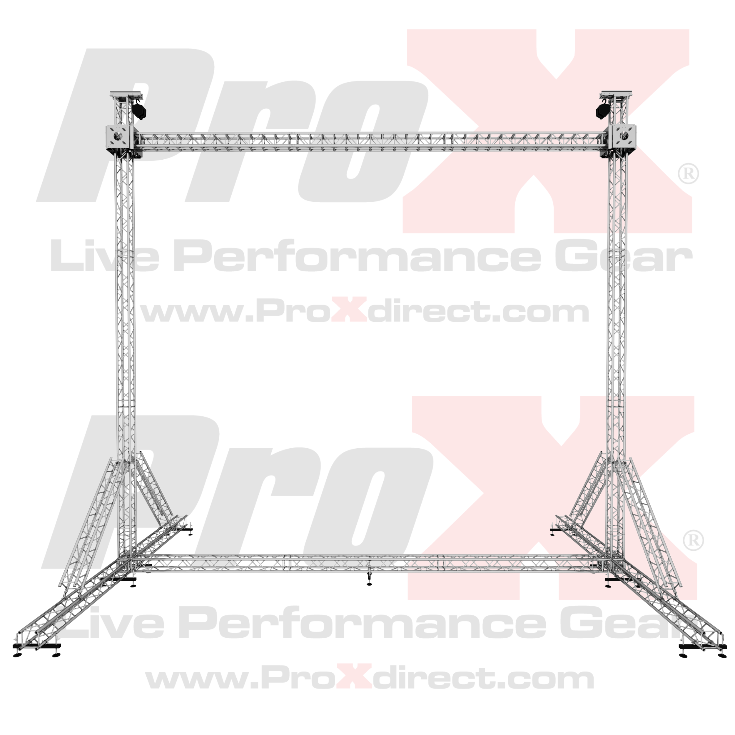 ProX LED Screen Display Panel Video Fly Wall Truss Ground Support System 30'W x 30'H TriGrip