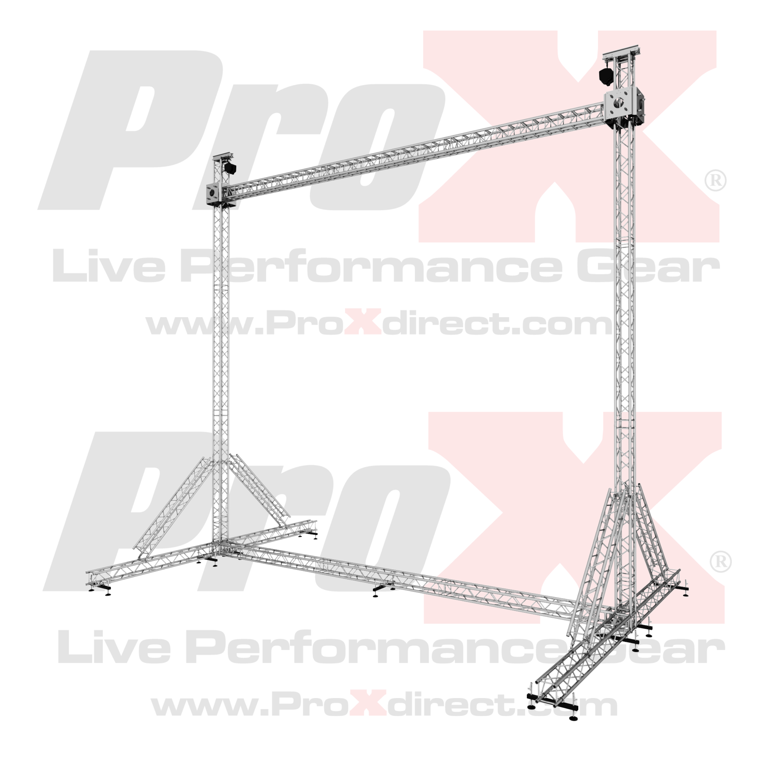 ProX LED Screen Display Panel Video Fly Wall Truss Ground Support System 30'W x 30'H TriGrip