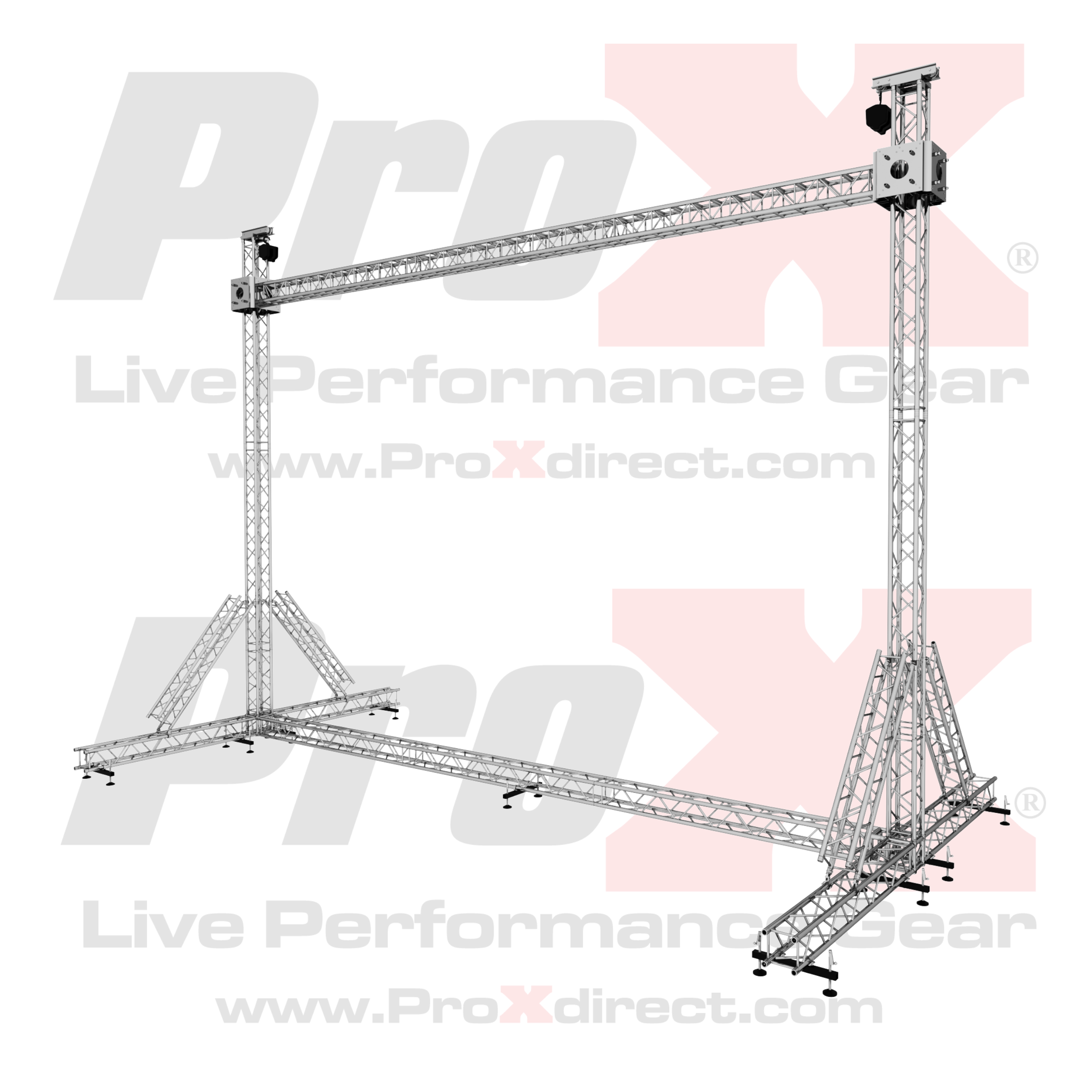 ProX LED Screen Display Panel Video Fly Wall Truss Ground Support System 30'W x 23'H TriGrip