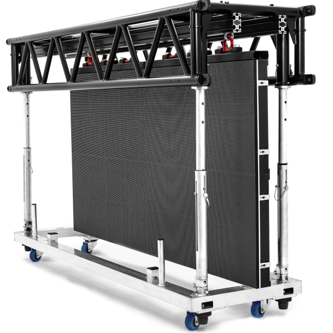 ProX HOF MLT THREE 8-Foot Pre-Rig Truss and Folding Dolly Kit