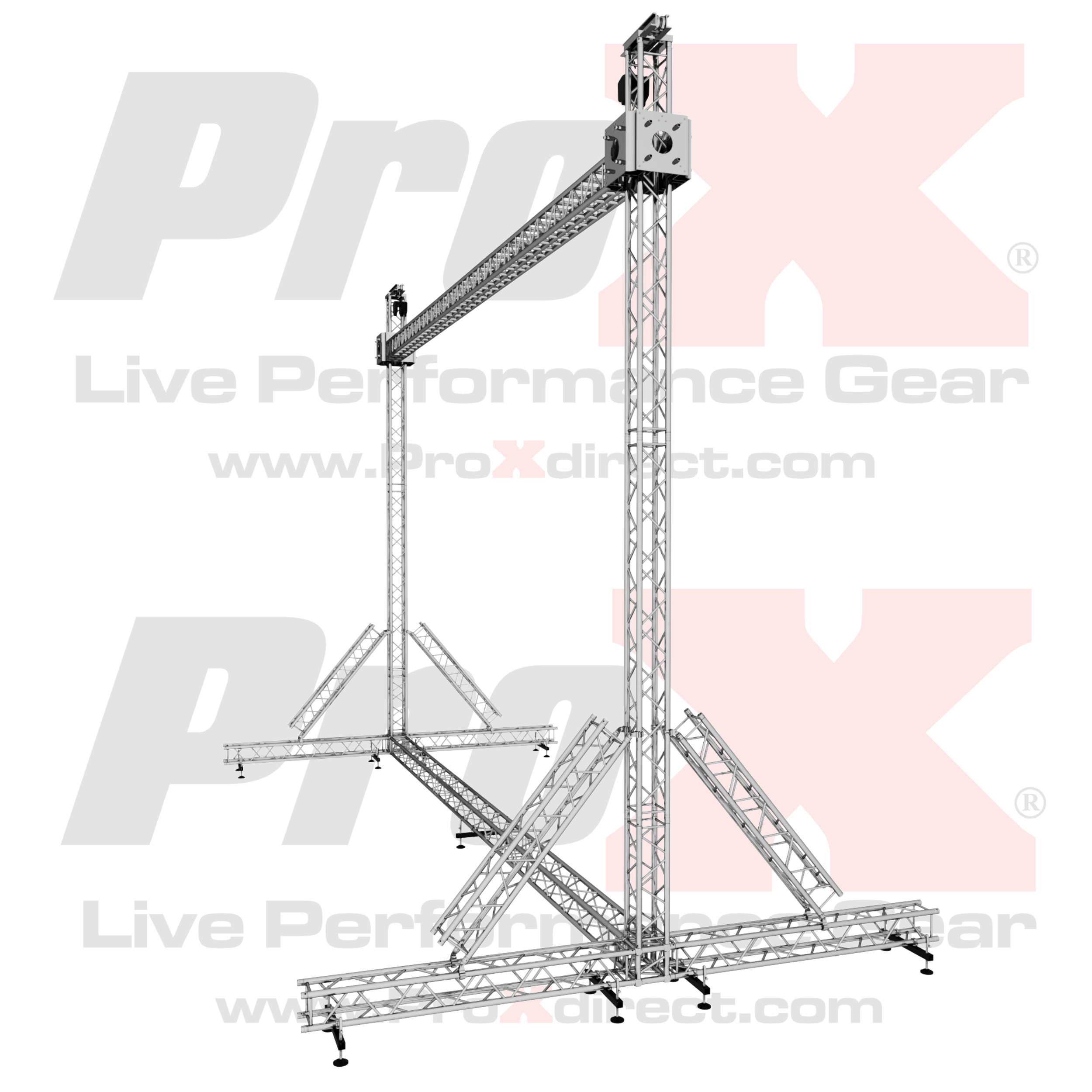 ProX LED Screen Display Panel Video Fly Wall Truss Ground Support System 30'W x 23'H TriGrip