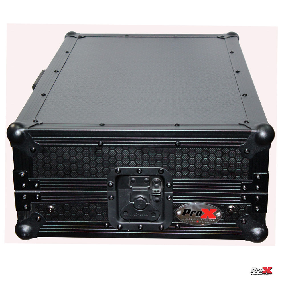 ProX Flight Case for Numark MixTrack 3 Pro 3 and Platinum Digital Controller W-Laptop Shelf | Black on Black