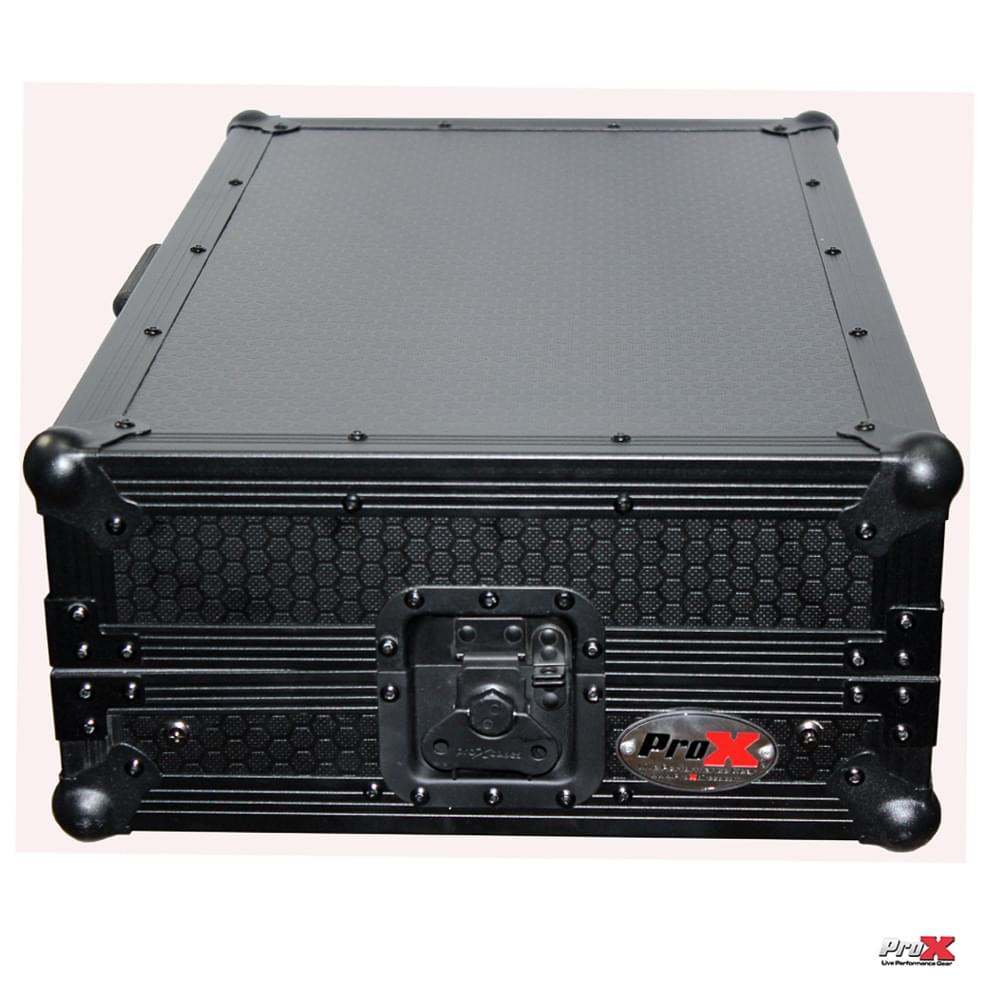 ProX Flight Case for Numark MixTrack 3 Pro 3 and Platinum Digital Controller W-Laptop Shelf | Black on Black.
