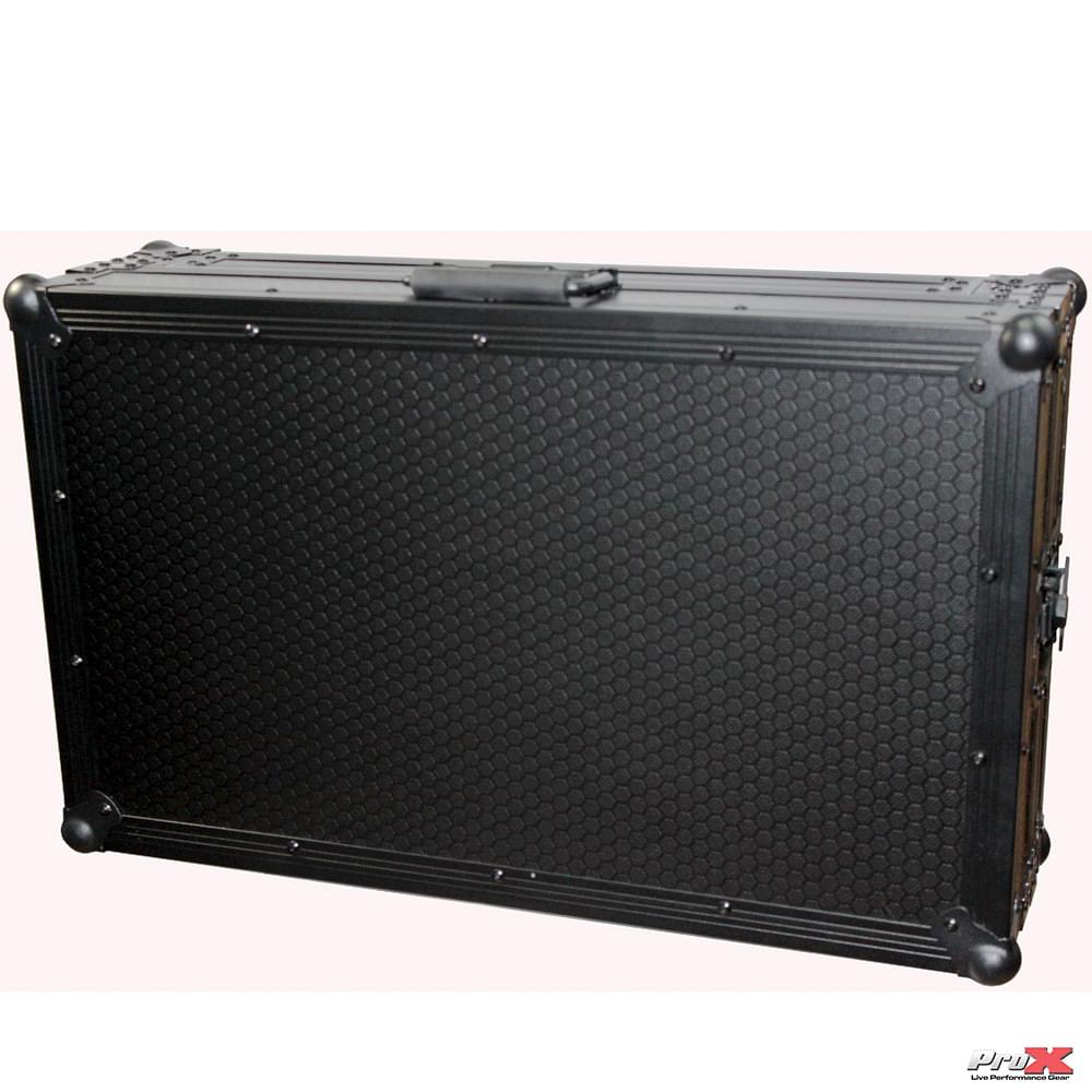 ProX Flight Case for Numark MixTrack 3 Pro 3 and Platinum Digital Controller W-Laptop Shelf | Black on Black.