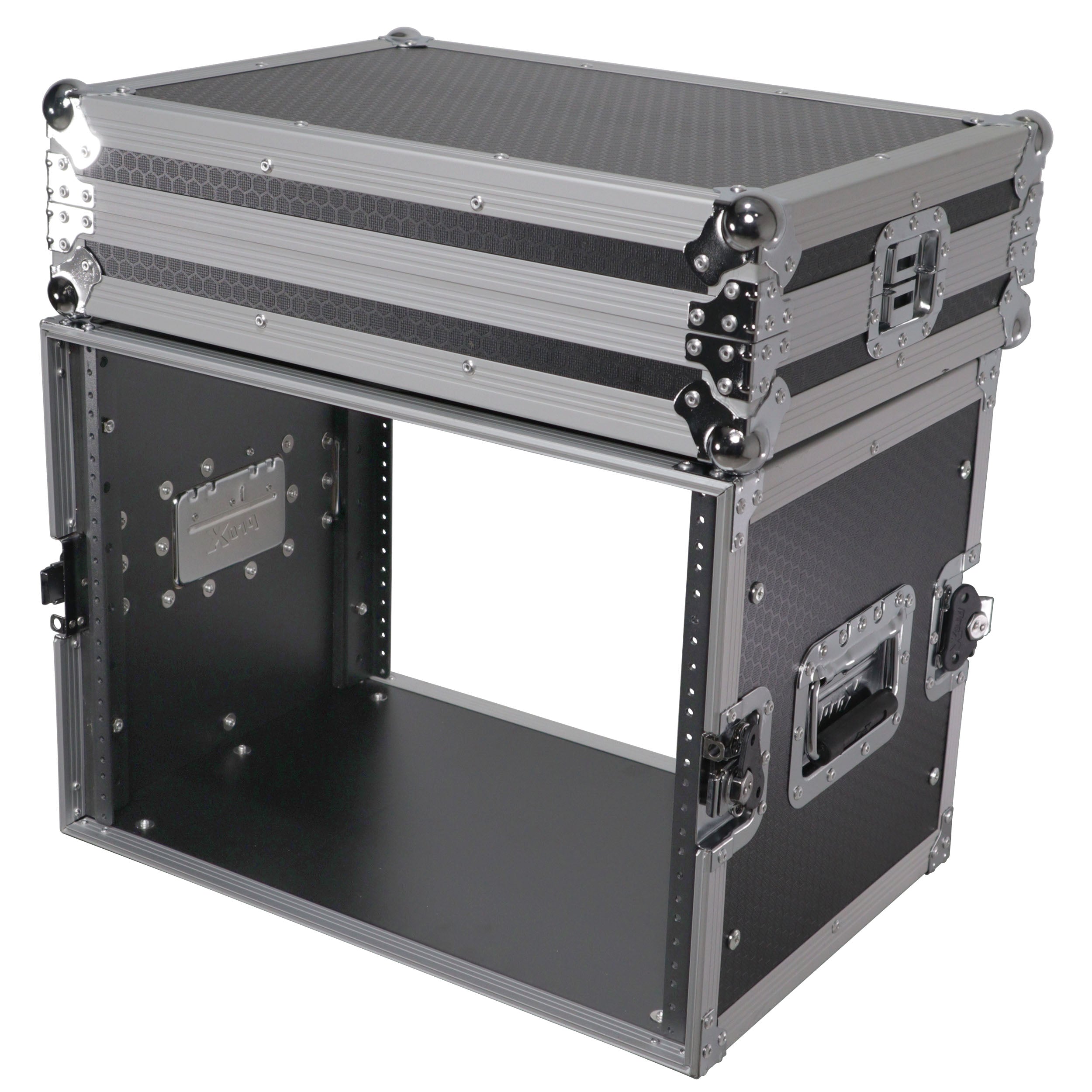 ProX 8U Deluxe Effects Rack Case 14 In Deep Rail to Rail