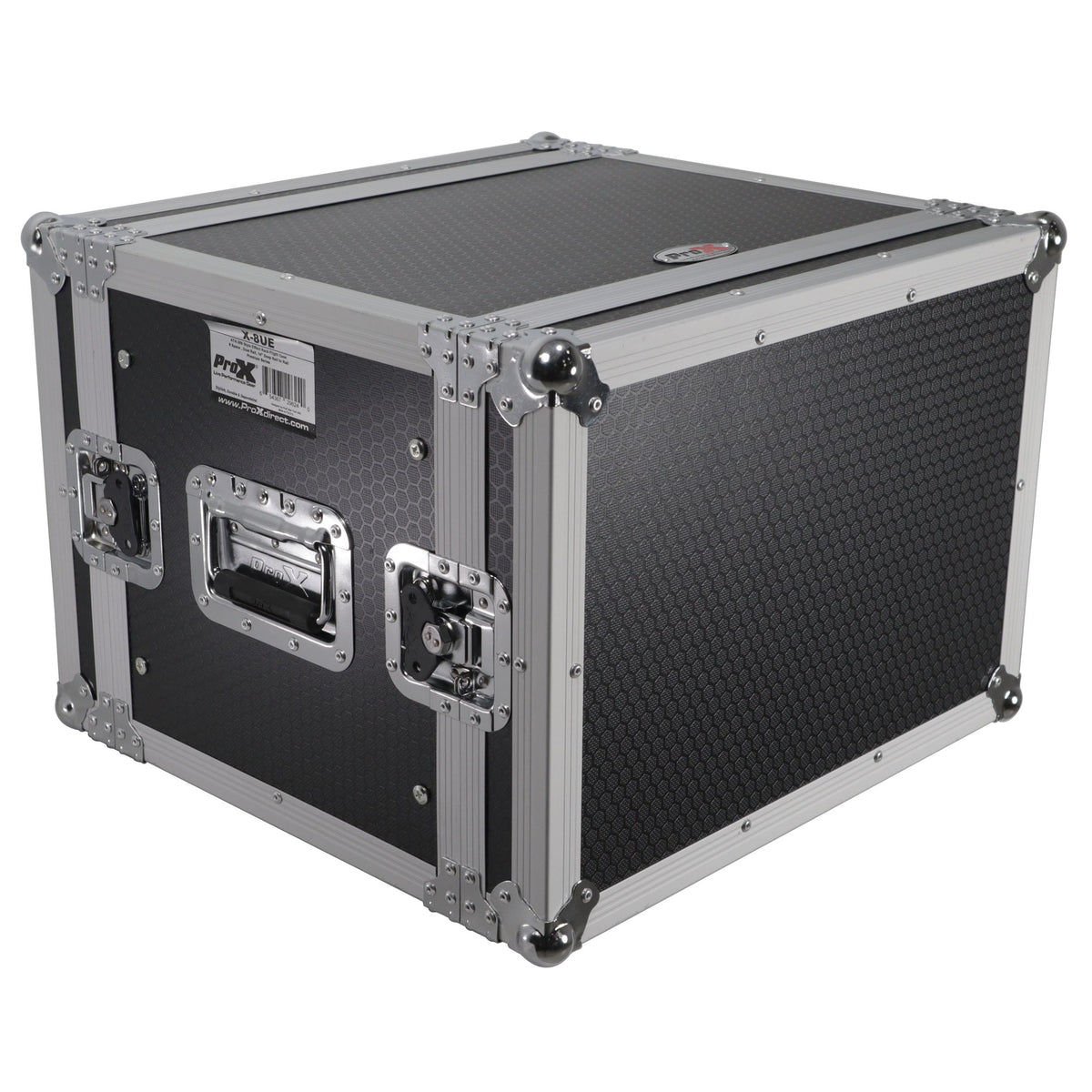 ProX 8U Deluxe Effects Rack Case 14 In Deep Rail to Rail.