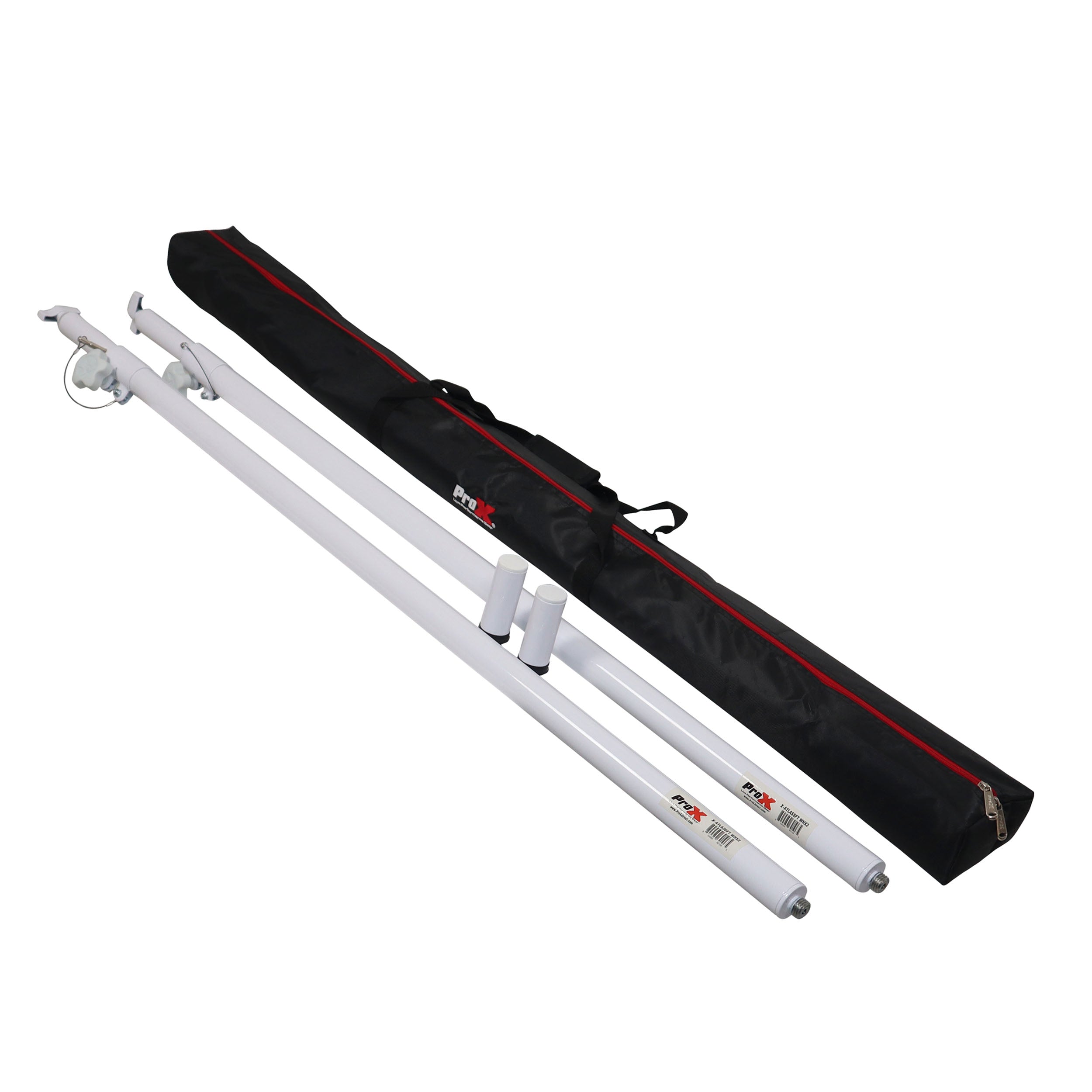 ProX Set of 2 Atlas Telescoping Poles White 56"–96" Adjustable Height