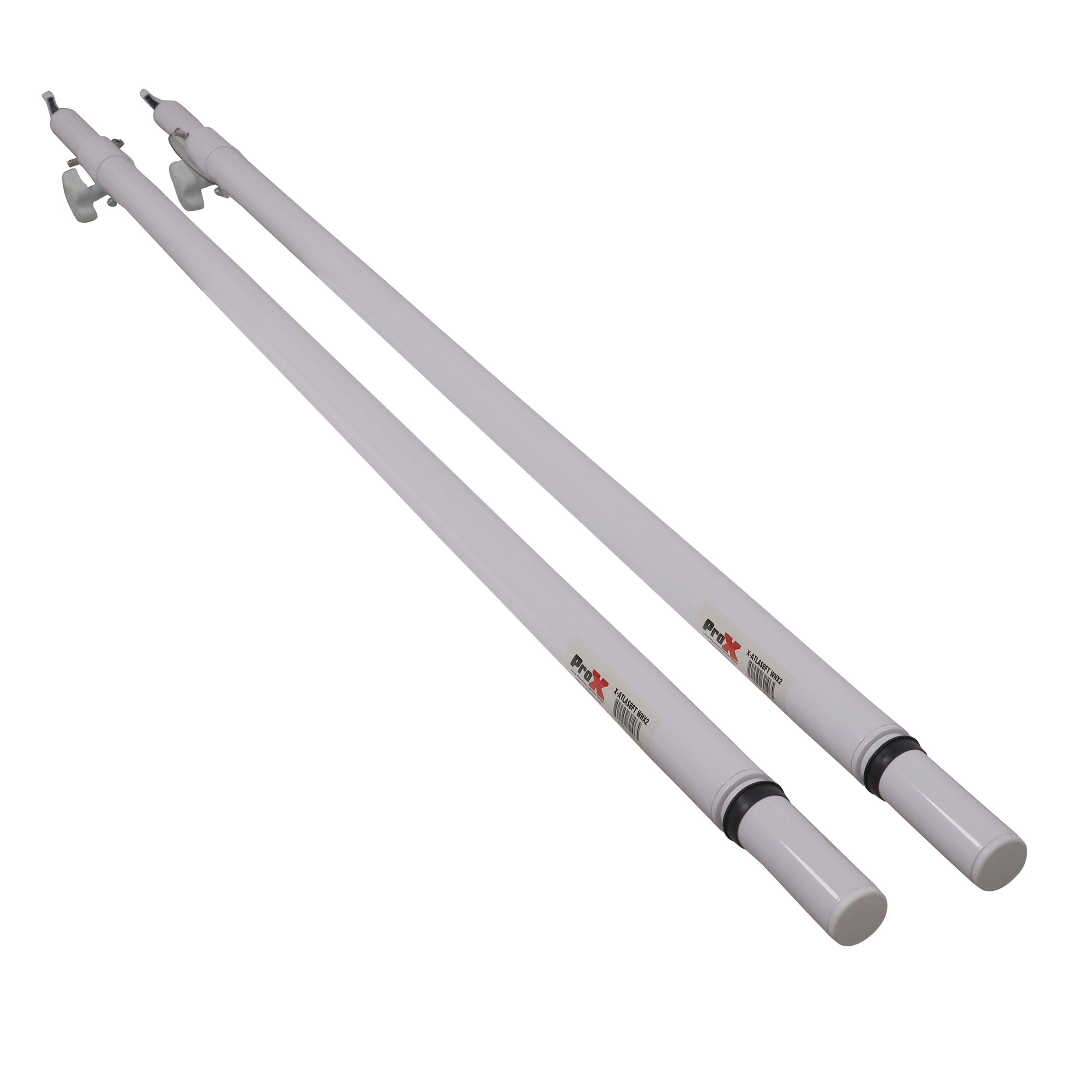 ProX Set of 2 Atlas Telescoping Poles White 56"–96" Adjustable Height
