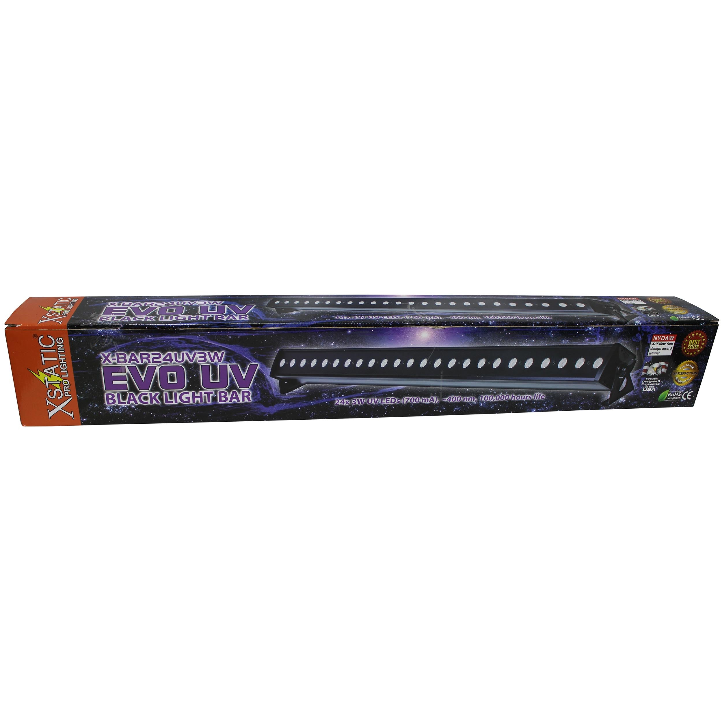 ProX Evo UV 24 3W LED Ultraviolet Black Light Bar