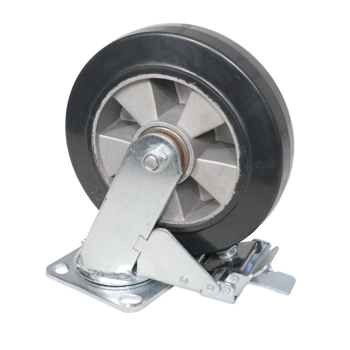 ProX Single 8-inch Industrial Grade Caster Wheel for ProX ATA Flight Utility Console Speaker Cases - Plate 4.5 x 4 in..