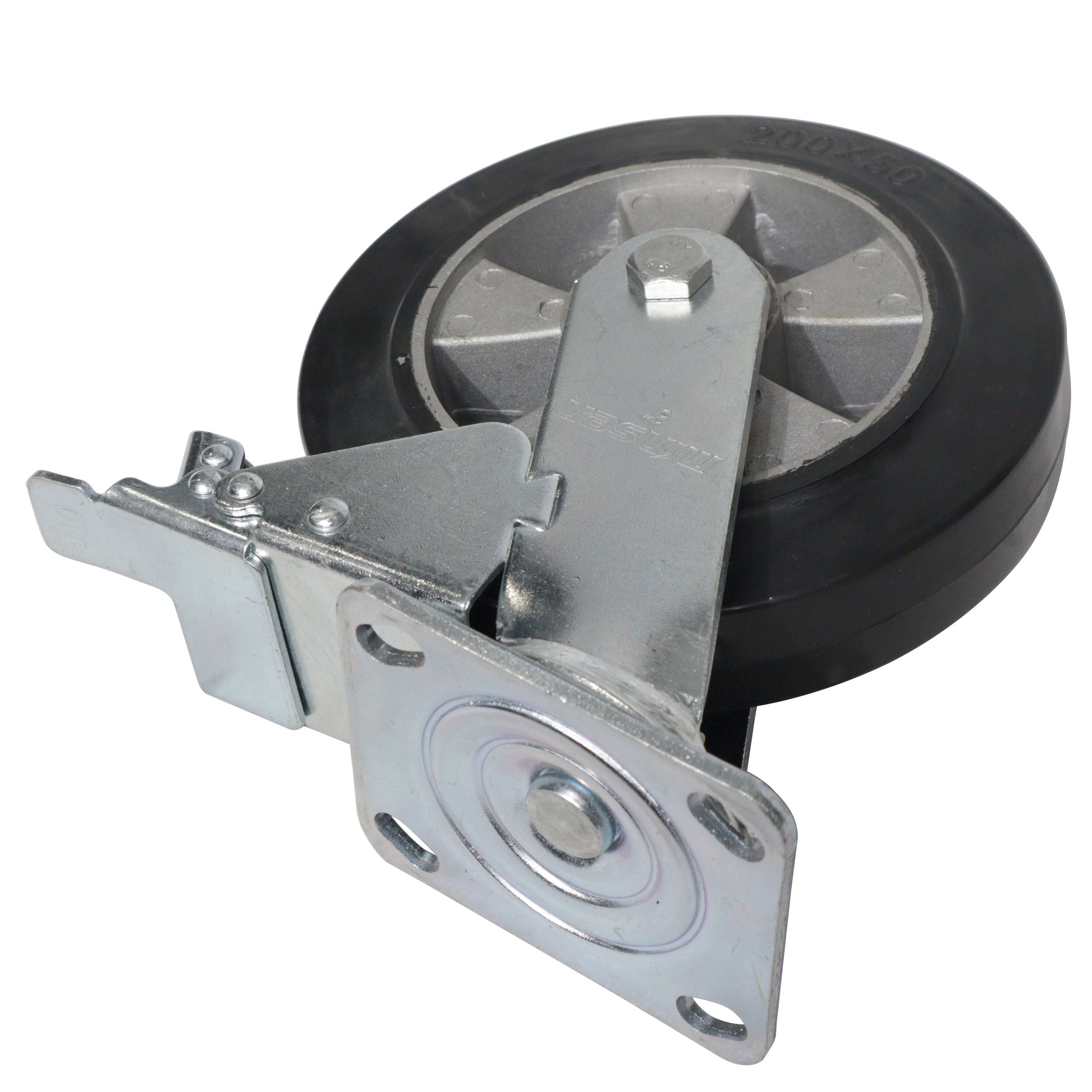ProX Single 8-inch Industrial Grade Caster Wheel for ProX ATA Flight Utility Console Speaker Cases - Plate 4.5 x 4 in.