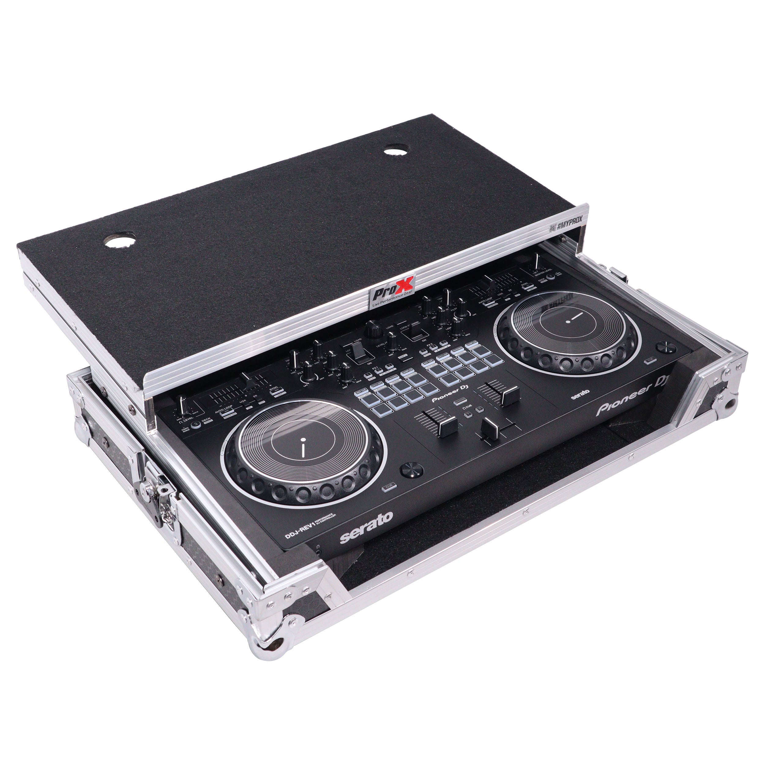 ProX ATA Flight Case For Pioneer DDJ-REV1 DJ Controller with Laptop Shelf