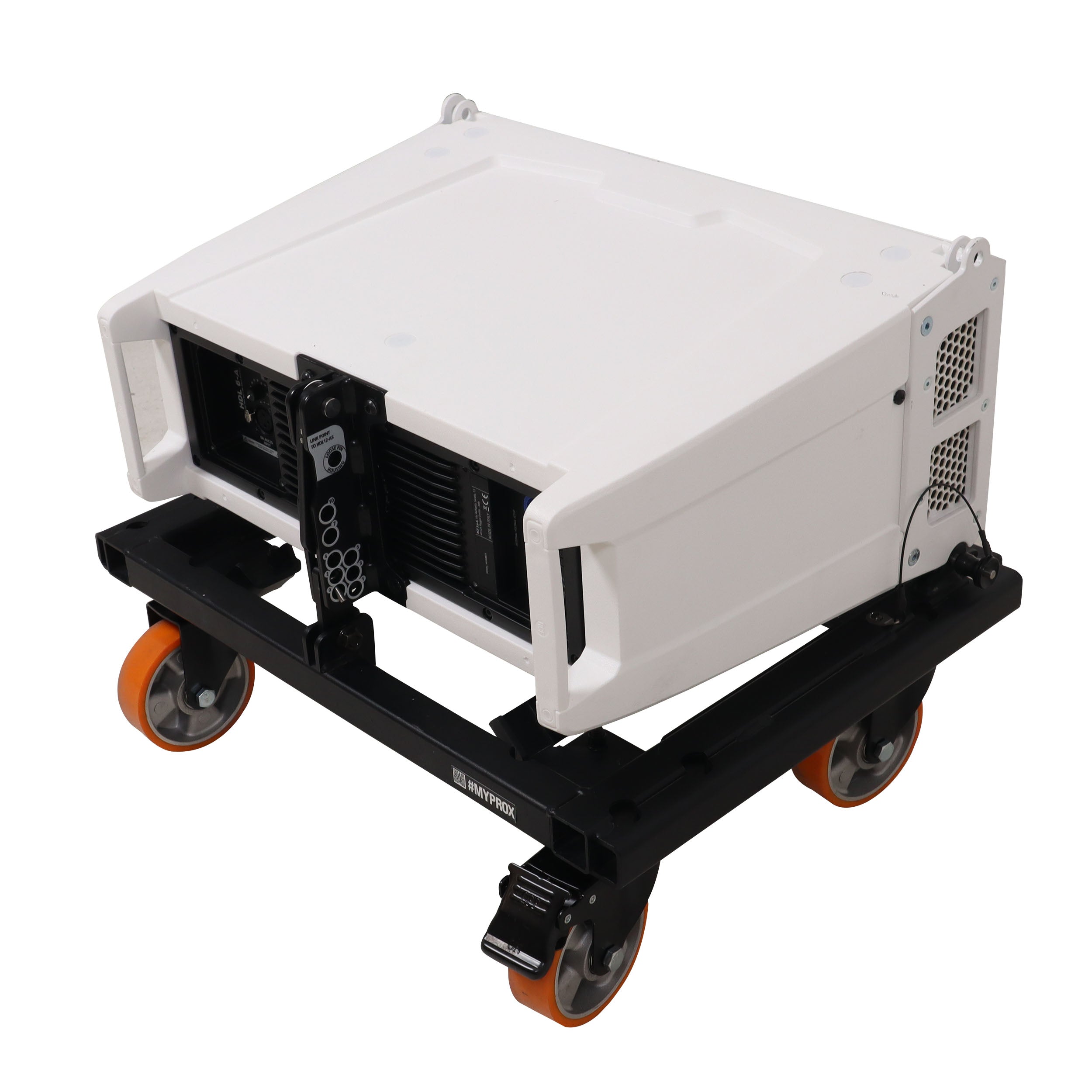 ProX Heavy-Duty Wheel Dolly Fastening System for RCF HDL6A HDL26A Line Array Speakers Holds Up to 6 Cabinets