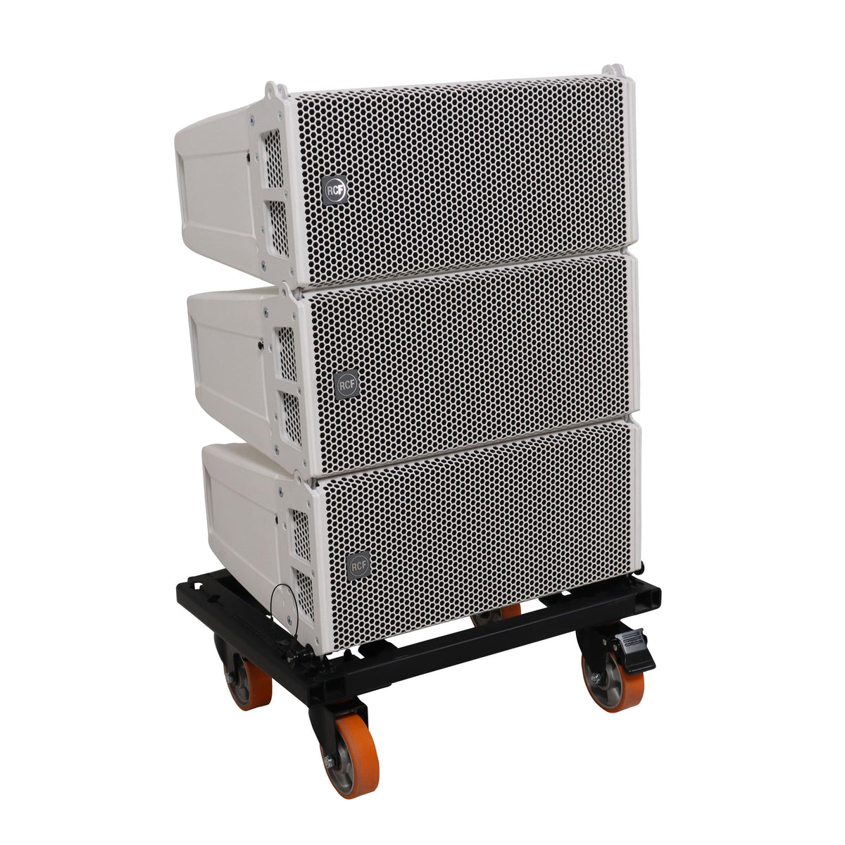 ProX Heavy-Duty Wheel Dolly Fastening System for RCF HDL6A HDL26A Line Array Speakers Holds Up to 6 Cabinets.