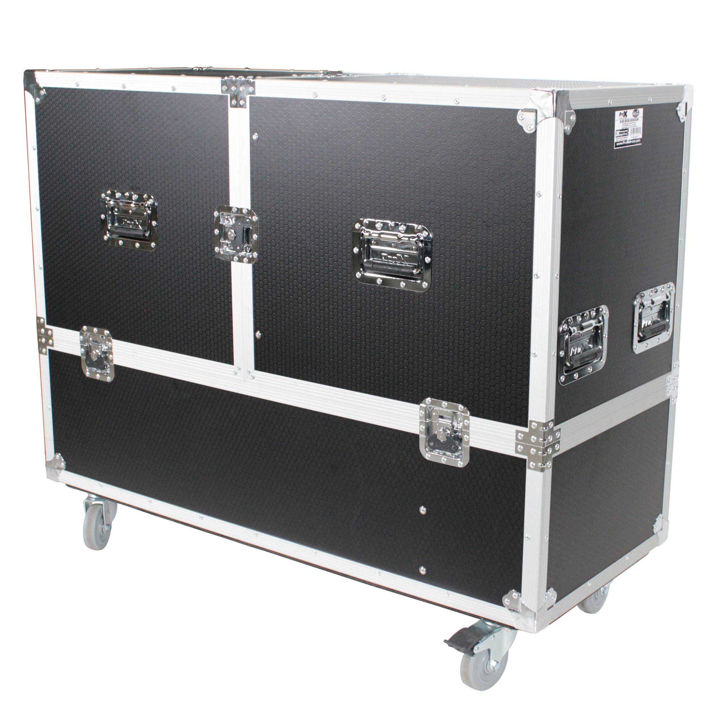 ProX ATA Flight Case for 2x RCF EVOX12 or EV Evolve 50 Compact Arrays Fits Two Speakers and Subwoofers