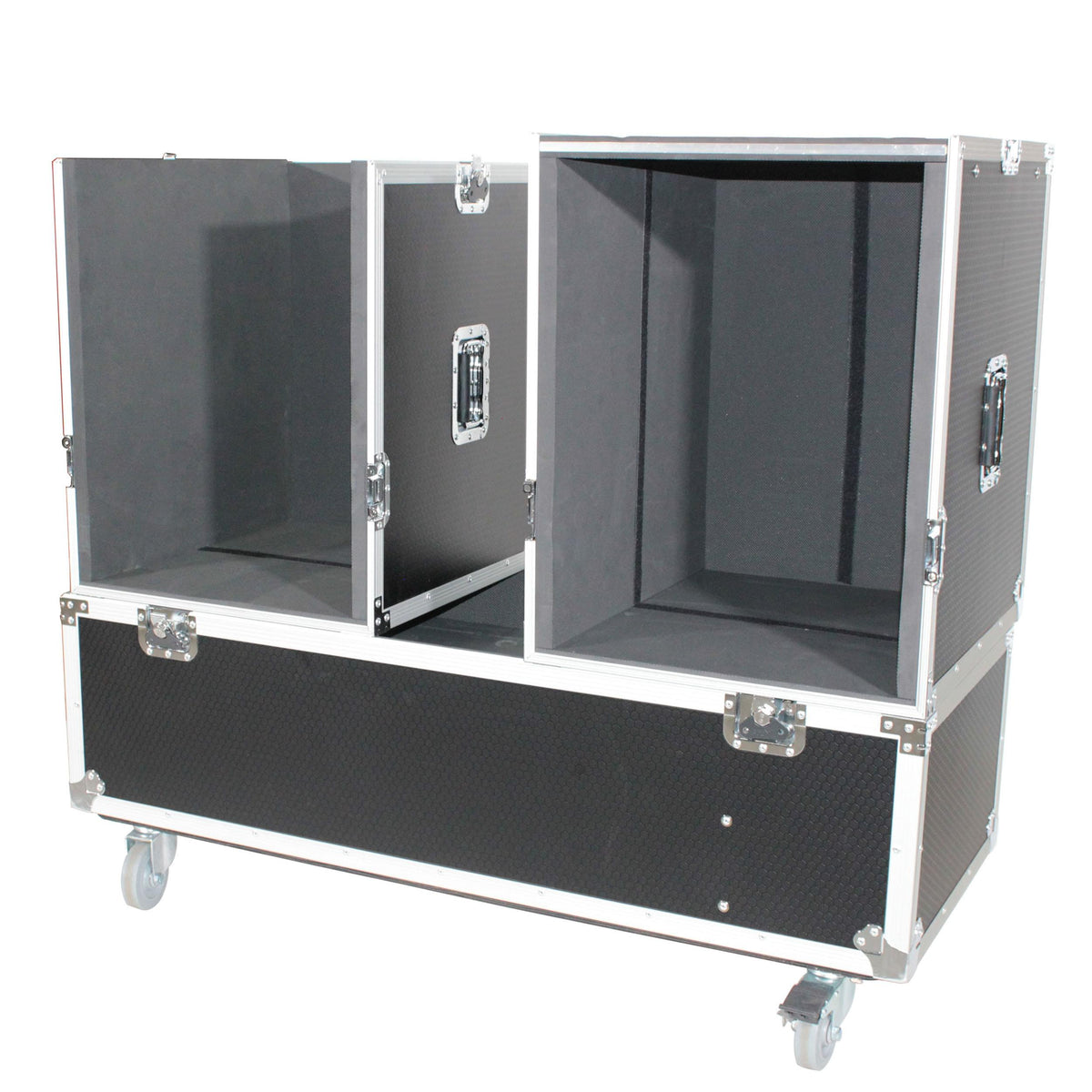 ProX ATA Flight Case for 2x QSC KC12 Compact Arrays Fits Two Speakers and Subwoofers.