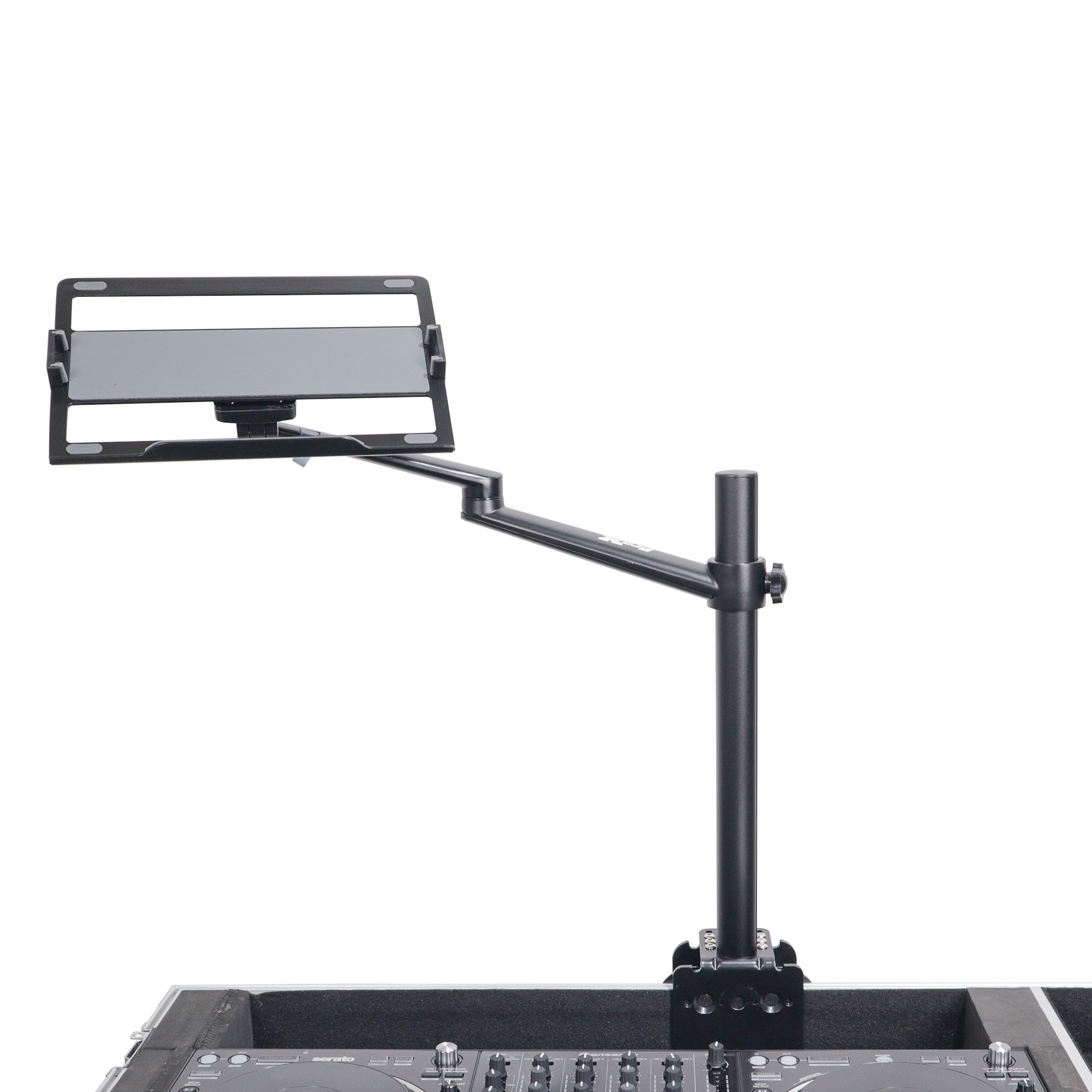 ProX Black Adjustable Arm Mount Mount Stand For 12-17" Laptop,VESA 75X75 and 100X100 fit 17-32" Monitor, For DJ Flight Case/Table.