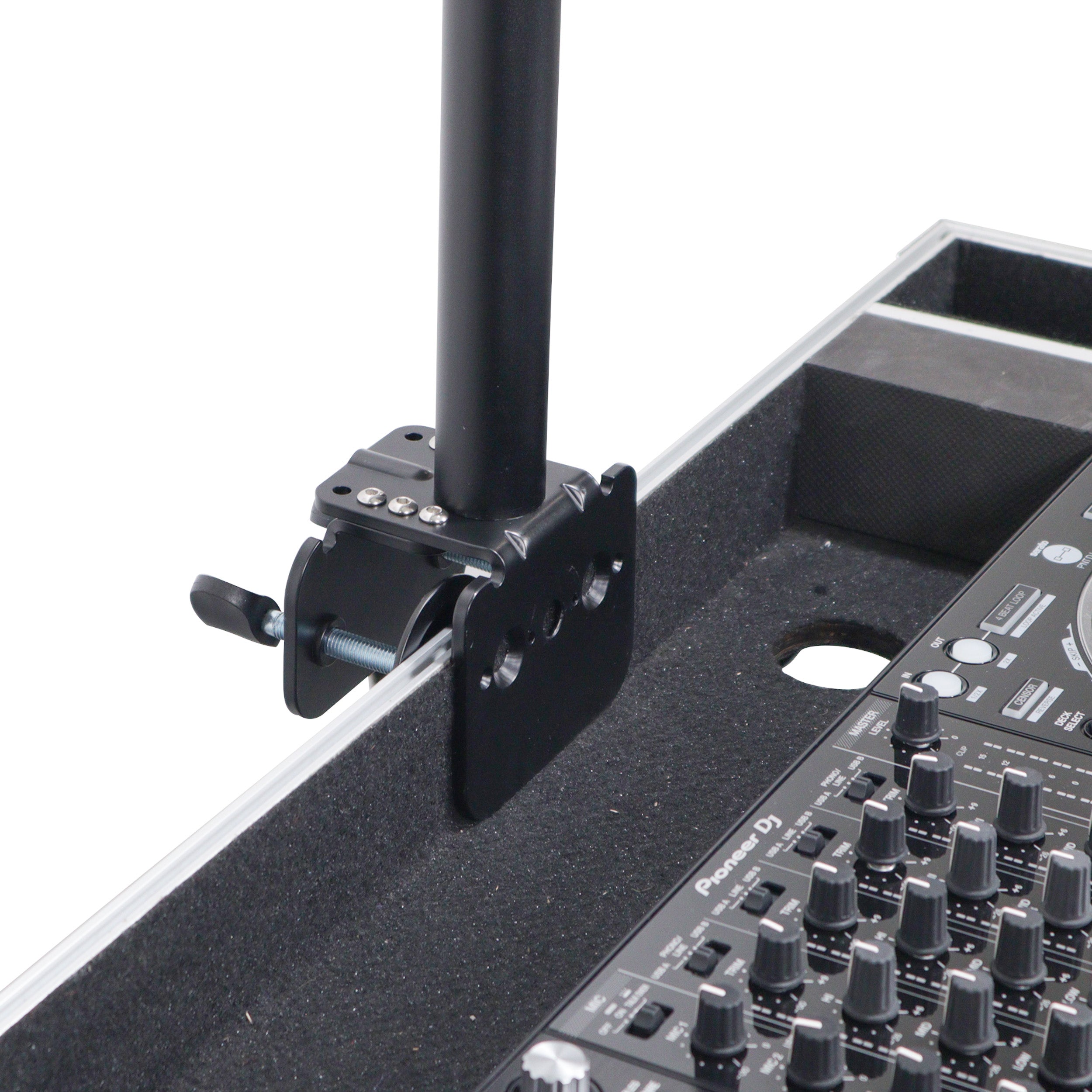 ProX Black Adjustable Arm Mount Mount Stand For 12-17" Laptop,VESA 75X75 and 100X100 fit 17-32" Monitor, For DJ Flight Case/Table.