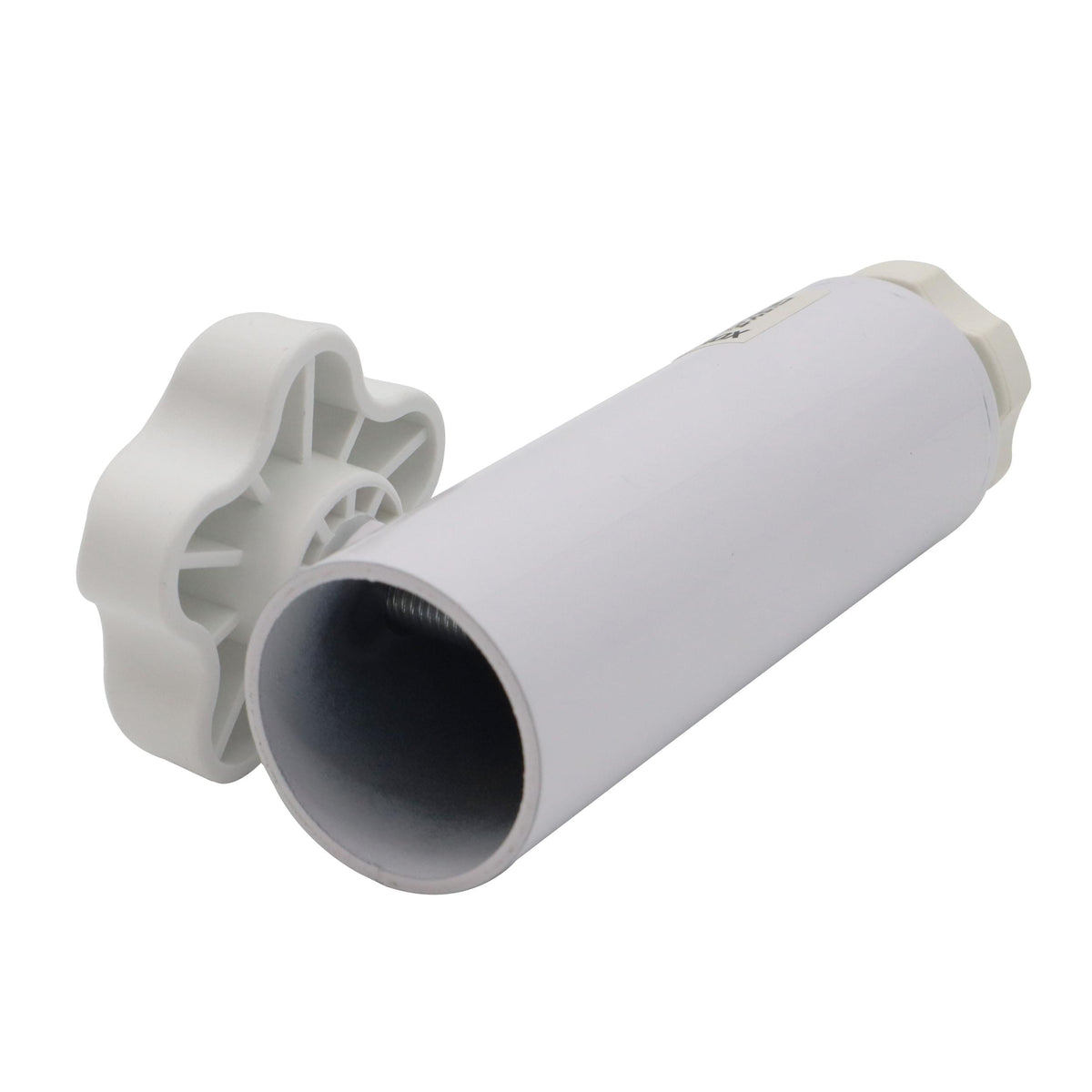 ProX 1 3/8" 35mm Universal Compact Single Stud Lighting M8 Mount for Most Speaker Stands White.