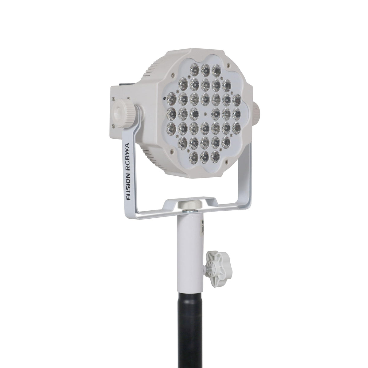 ProX 1 3/8" 35mm Universal Compact Single Stud Lighting M8 Mount for Most Speaker Stands White.