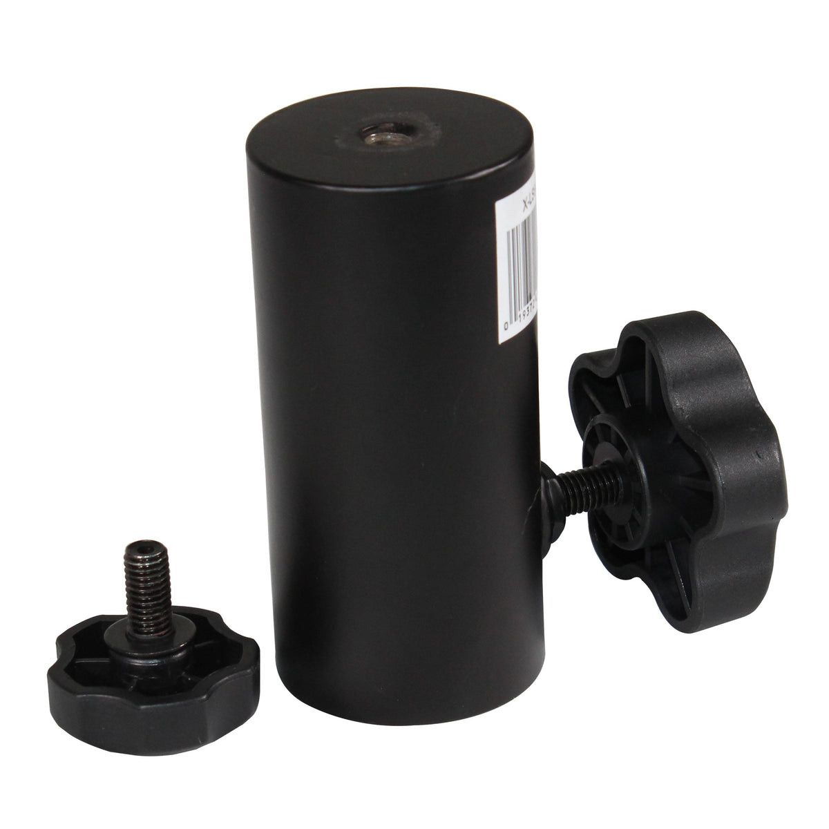 ProX 1 3/8" 35mm Universal Compact Single Stud Lighting M8 Mount for Most Speaker Stands Black.