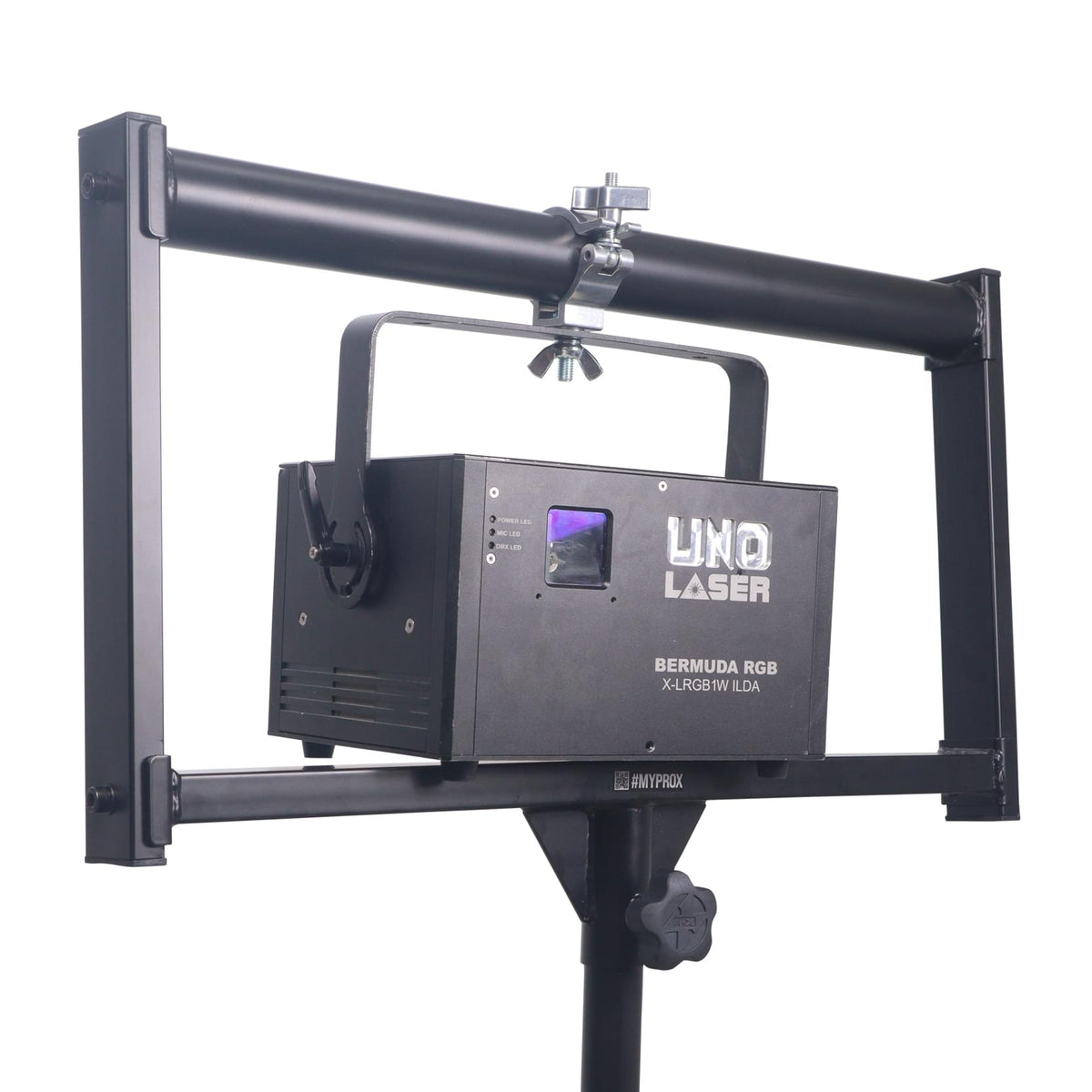 ProX Mobile Mount Bracket for Dual Laser DJ Lighting to Speaker Stand 2 inch Pipe.