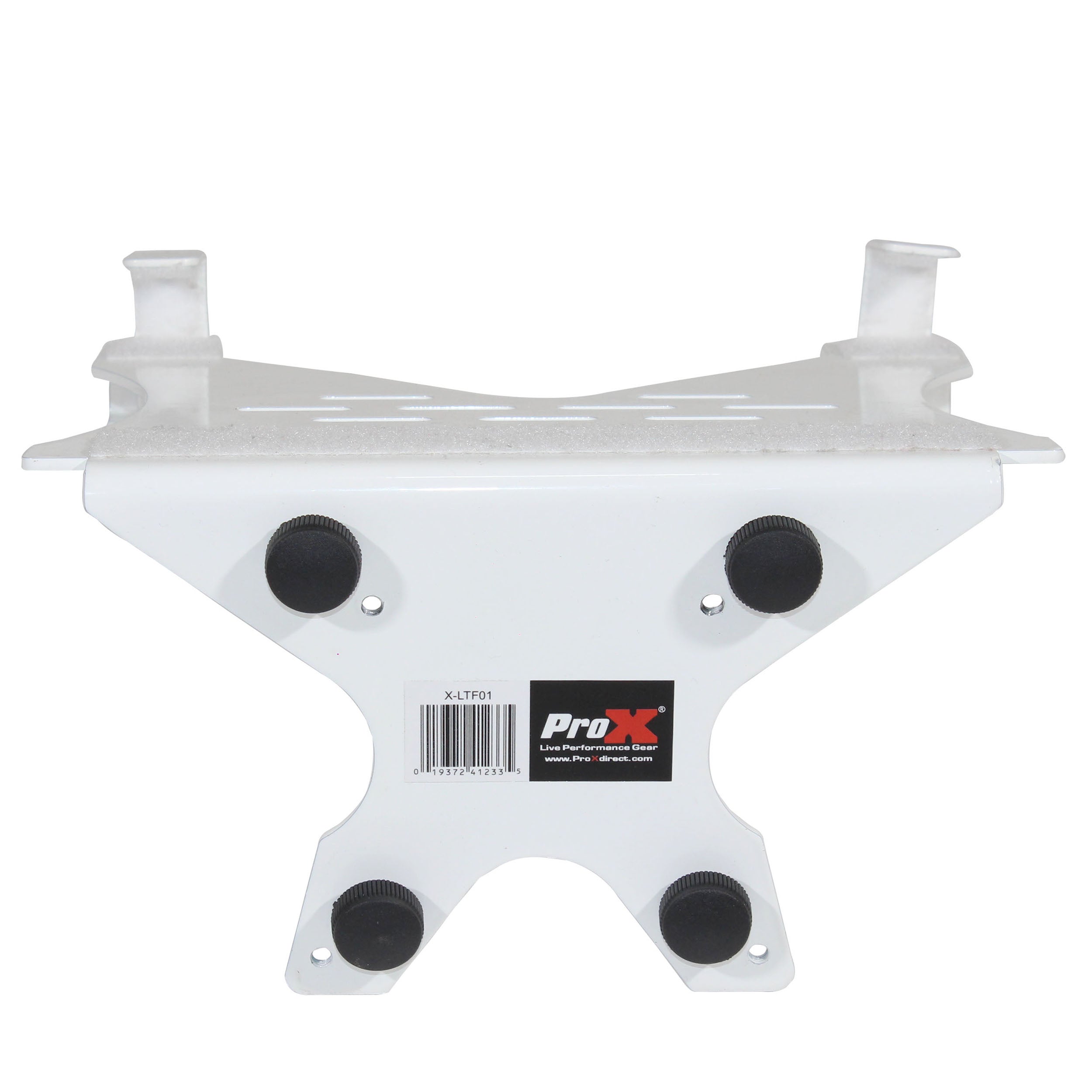 ProX Universal Laptop Tray + VESA Monitor Mounting Bracket fits on Speaker Stand 1-3/8" Pole White