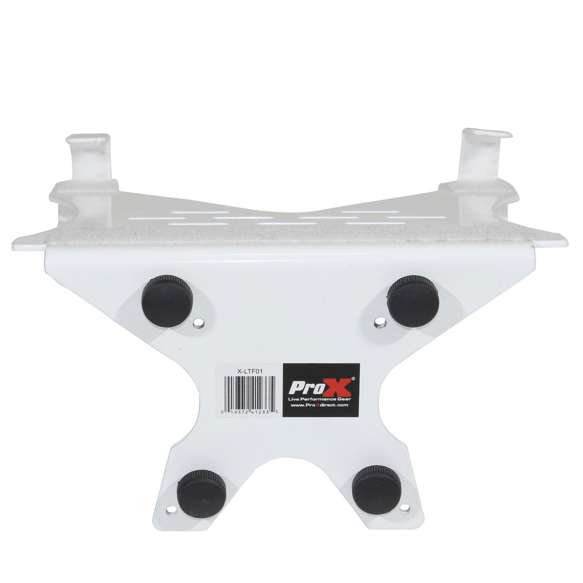 ProX Universal Laptop Tray + VESA Monitor Mounting Bracket fits on Speaker Stand 1-3/8" Pole White.