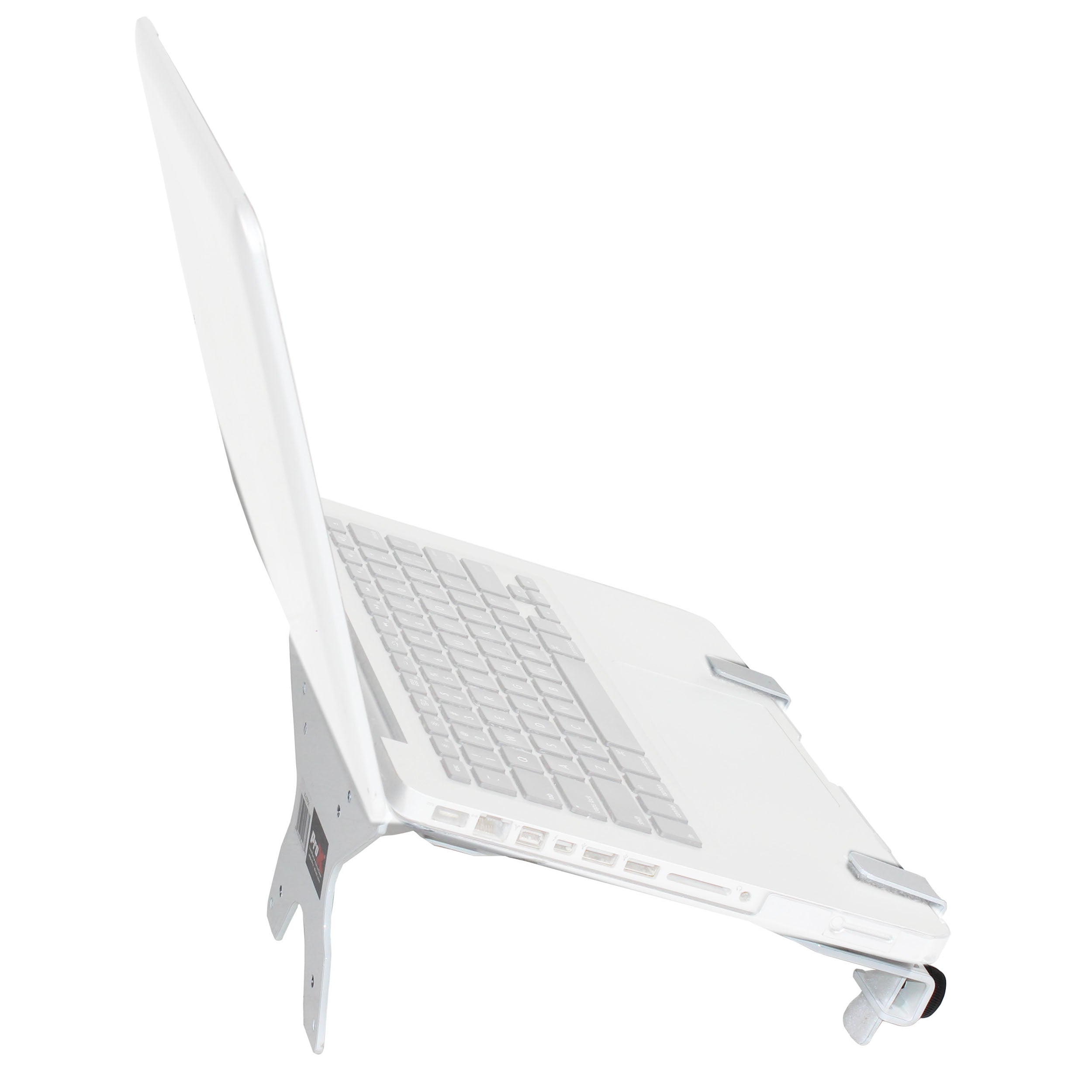 ProX Universal Laptop Tray + VESA Monitor Mounting Bracket fits on Speaker Stand 1-3/8" Pole White