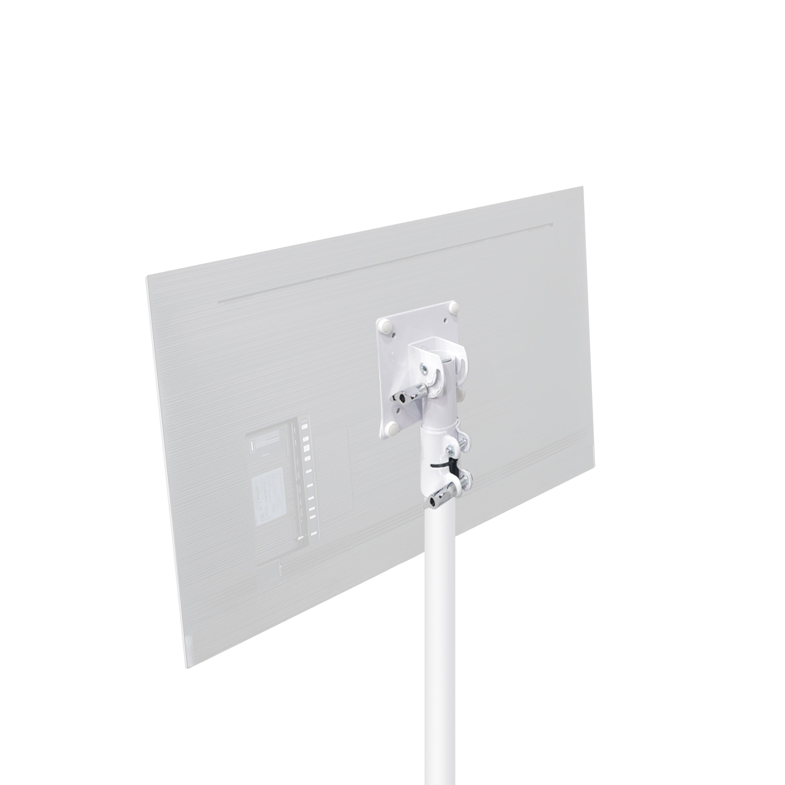 ProX Universal Laptop Tray + VESA Monitor Mounting Bracket fits on Speaker Stand 1-3/8" Pole White.