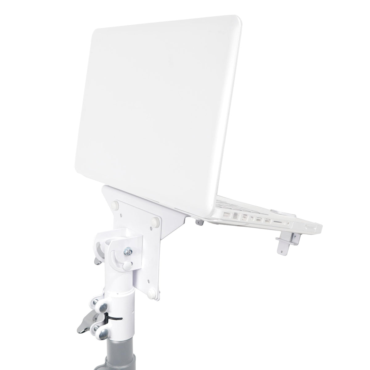 ProX Universal Laptop Tray + VESA Monitor Mounting Bracket fits on Speaker Stand 1-3/8" Pole White.