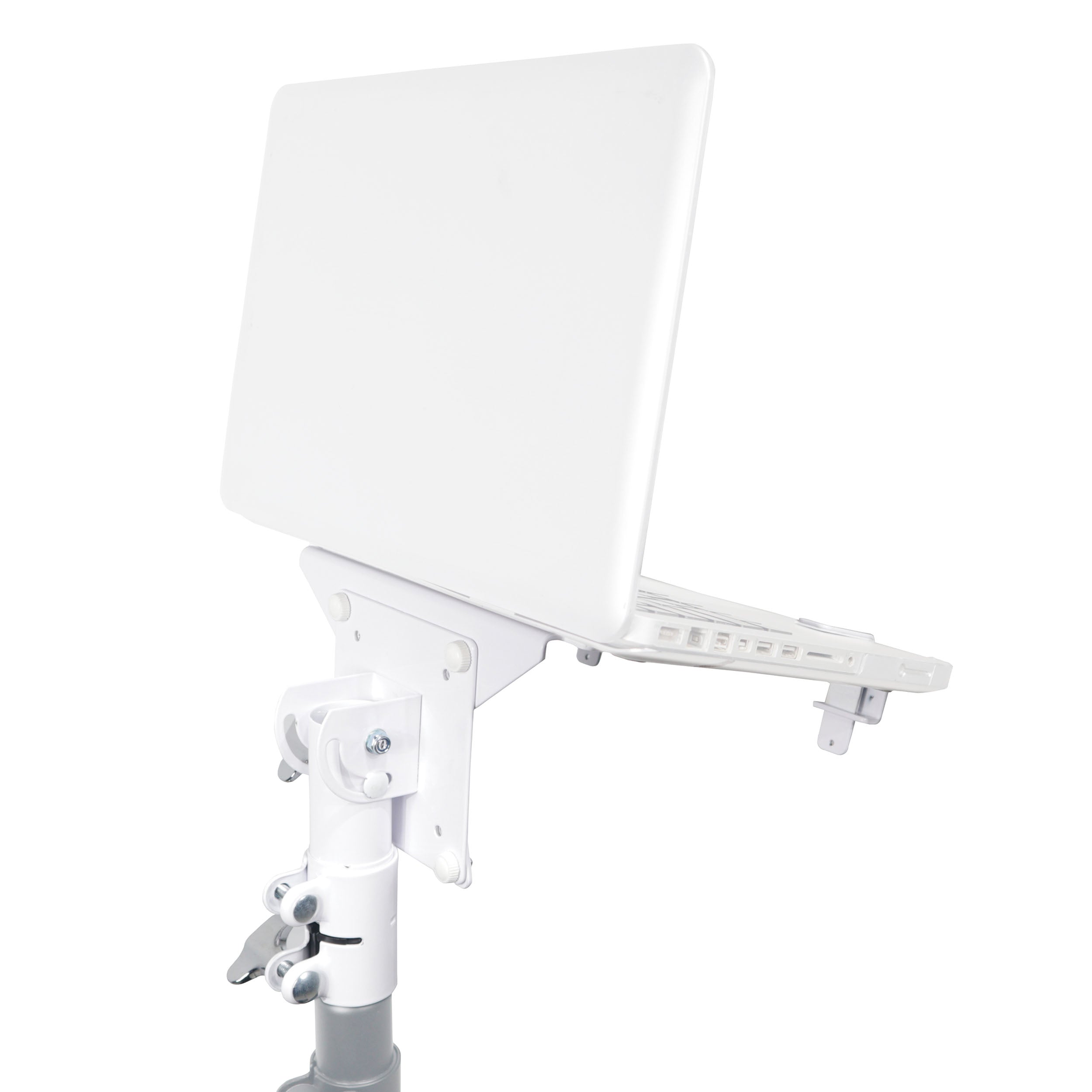 ProX Universal Laptop Tray + VESA Monitor Mounting Bracket fits on Speaker Stand 1-3/8" Pole White
