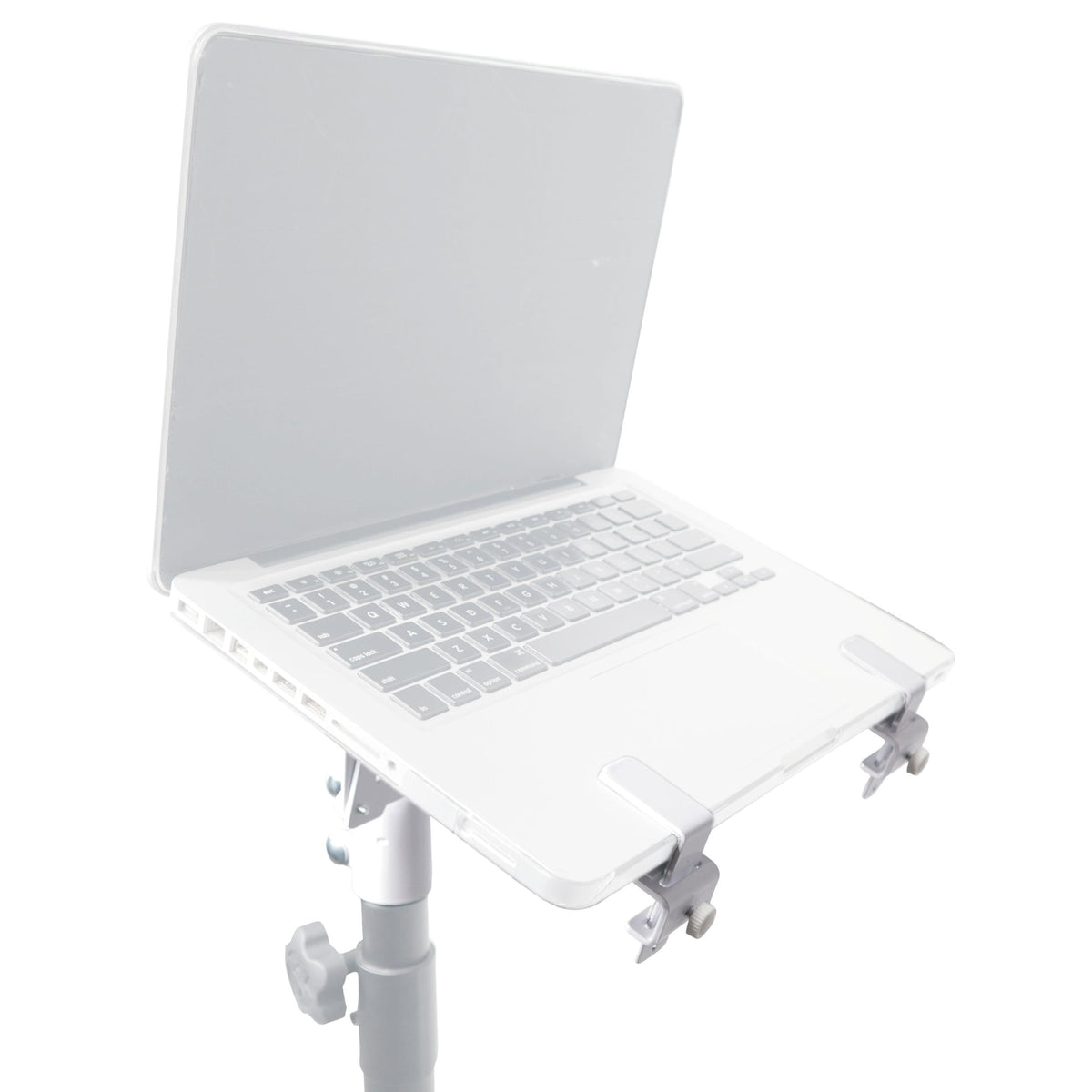 ProX Universal Laptop Tray + VESA Monitor Mounting Bracket fits on Speaker Stand 1-3/8" Pole White.