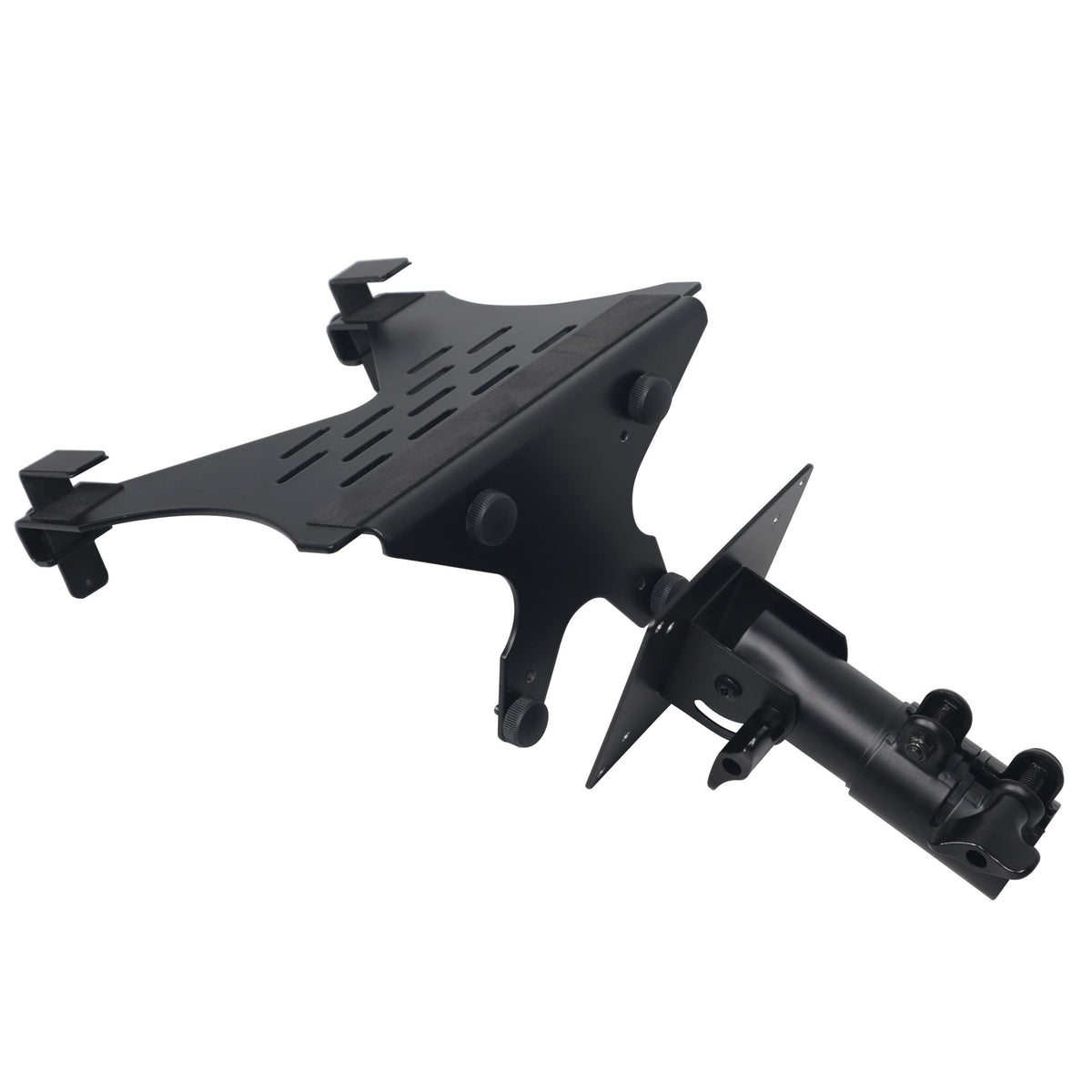 ProX Universal Laptop Tray + VESA Monitor Mounting Bracket fits on Speaker Stand 1-3/8" Pole Black.