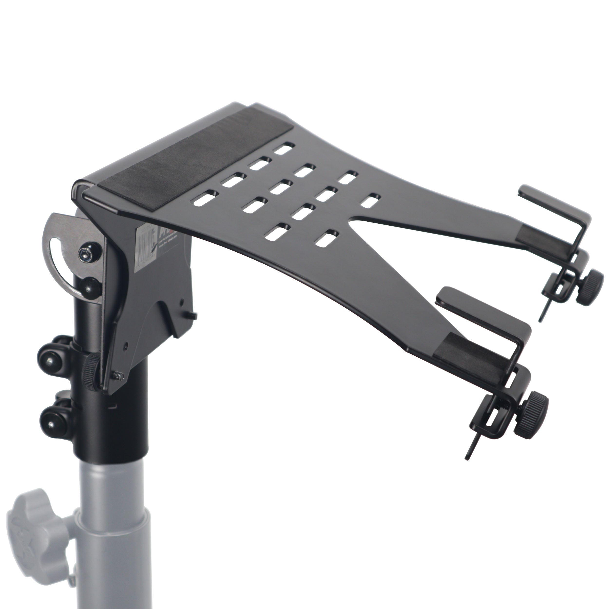 ProX Universal Laptop Tray + VESA Monitor Mounting Bracket fits on Speaker Stand 1-3/8" Pole Black
