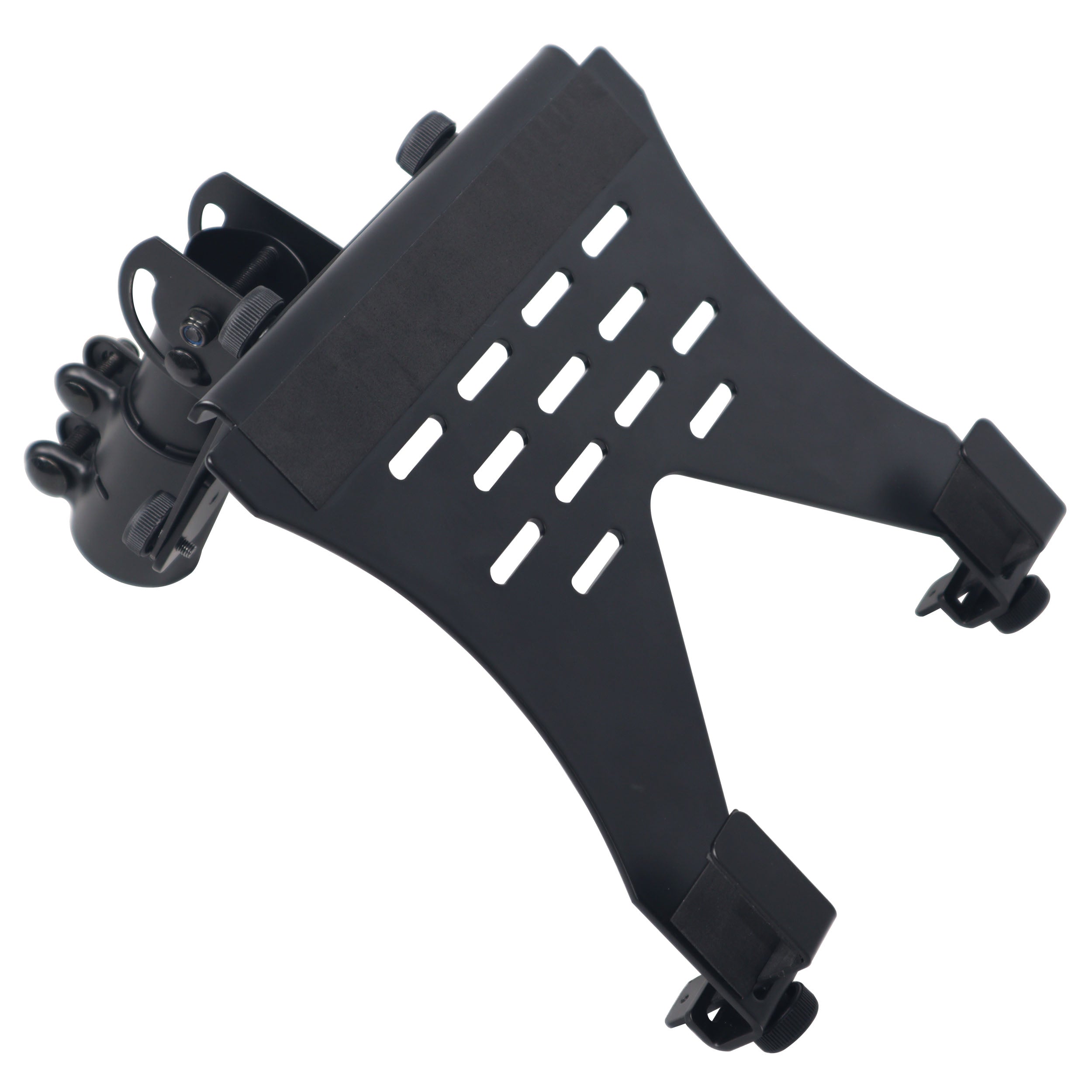 ProX Universal Laptop Tray + VESA Monitor Mounting Bracket fits on Speaker Stand 1-3/8" Pole Black.
