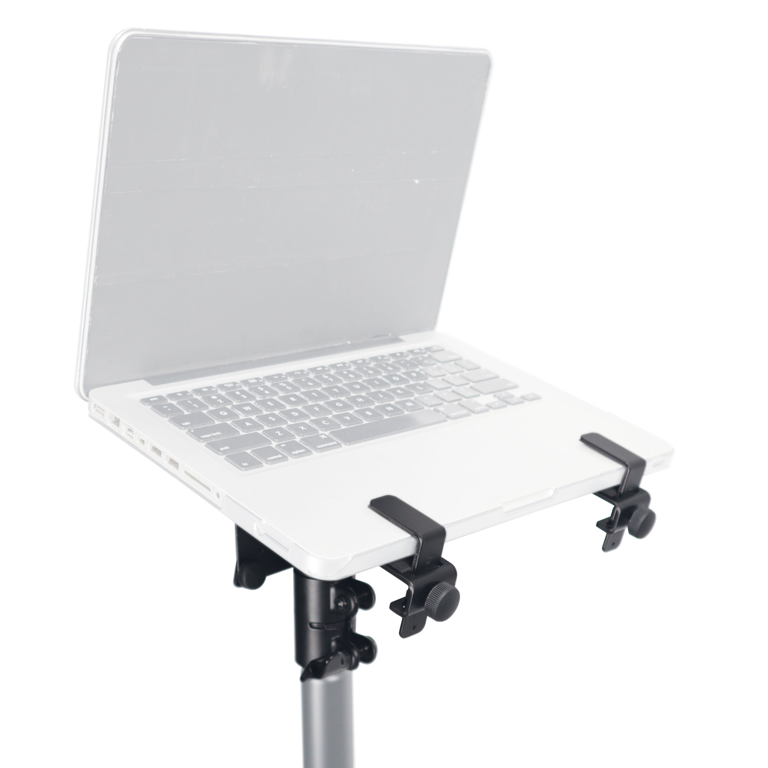 ProX Universal Laptop Tray + VESA Monitor Mounting Bracket fits on Speaker Stand 1-3/8" Pole Black.