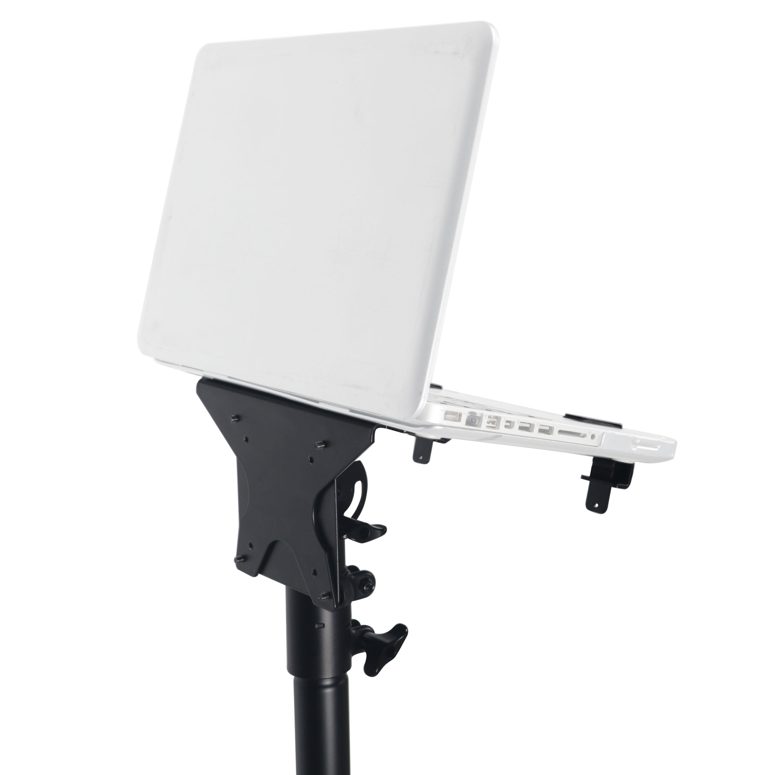 ProX Universal Laptop Tray + VESA Monitor Mounting Bracket fits on Speaker Stand 1-3/8" Pole Black.
