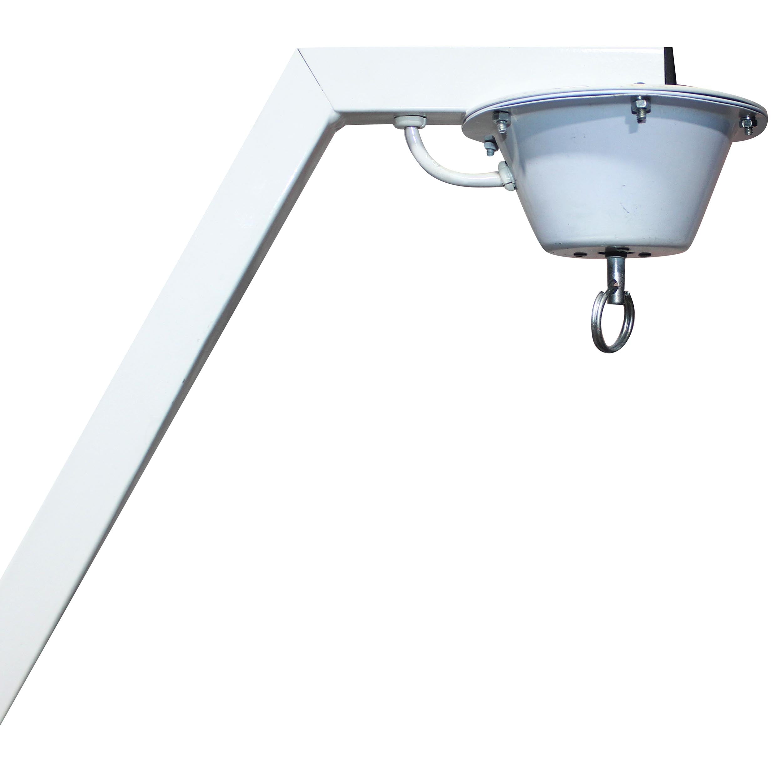 ProX White 16-20" C Shaped Mirror Ball Free Standing Hook fits 1-3/8" 35mm pole with 1 RPM Motor