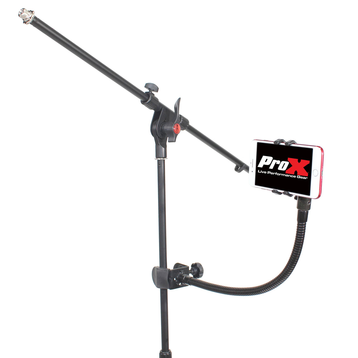 ProX Mobi Buddy Hands Free Mobile Device Clip Kit DJ Cellphone holder Selfie Stick Table Stand Tripod Clamp and Case.