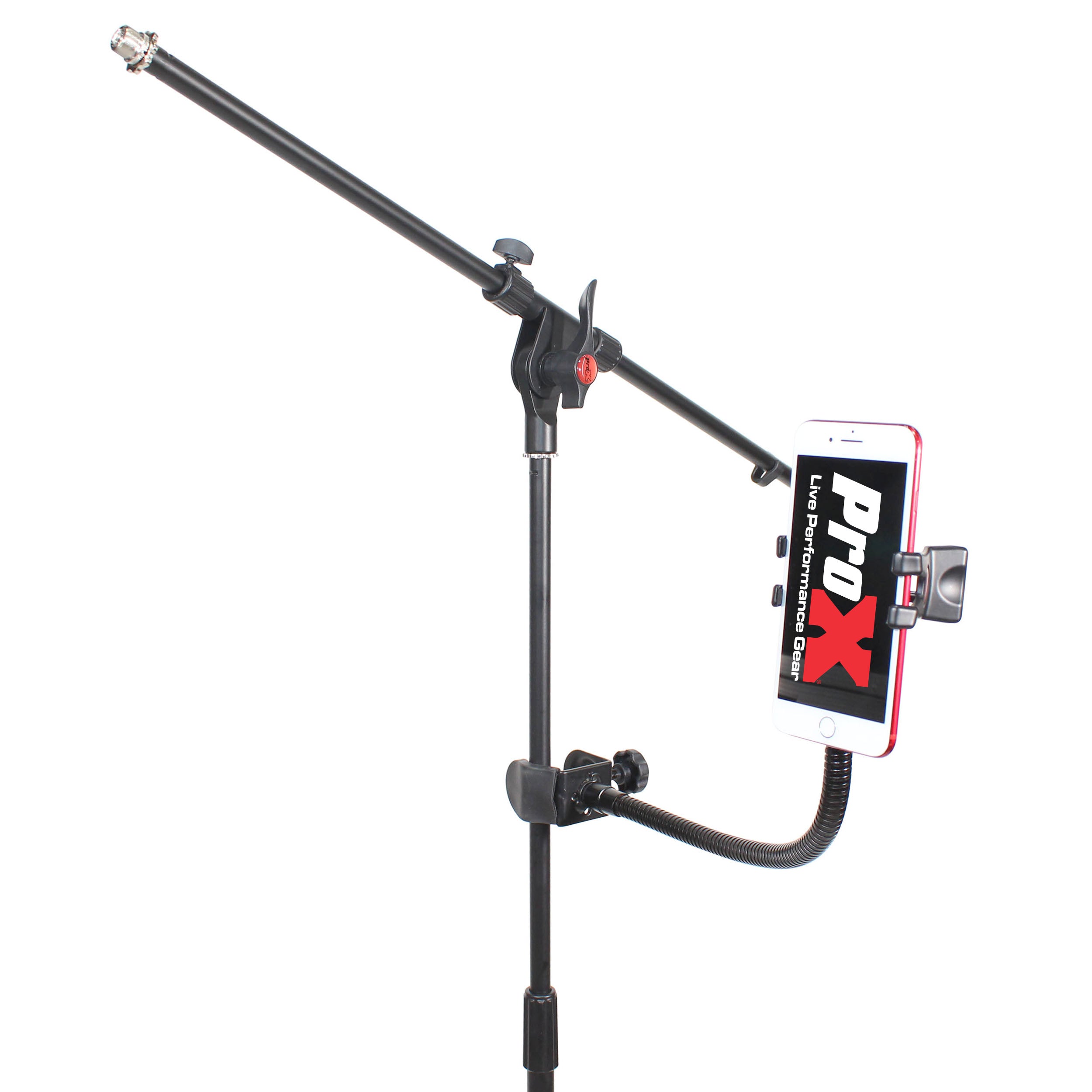 ProX Mobi Buddy Hands Free Mobile Device Clip Kit DJ Cellphone holder Selfie Stick Table Stand Tripod Clamp and Case