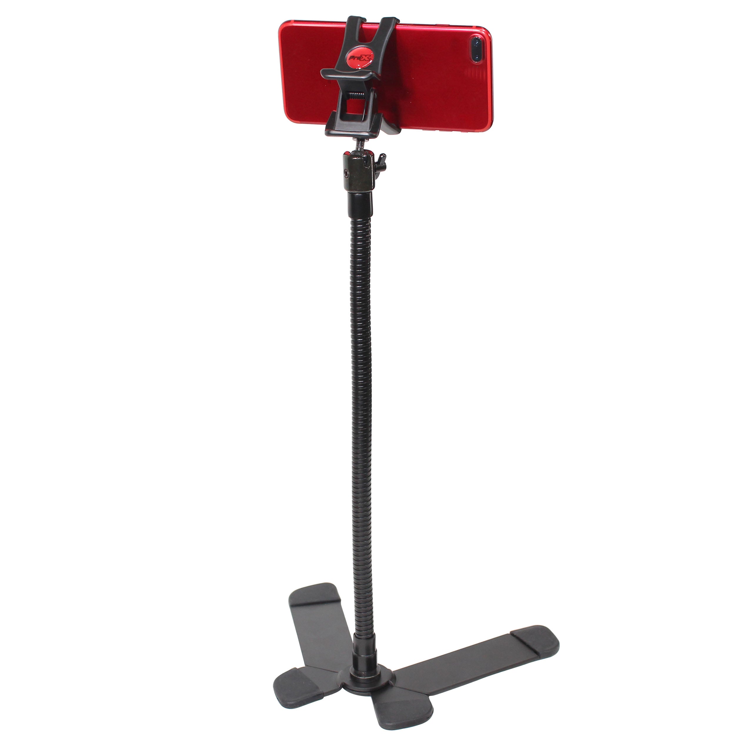 ProX Mobi Buddy Hands Free Mobile Device Clip Kit DJ Cellphone holder Selfie Stick Table Stand Tripod Clamp and Case