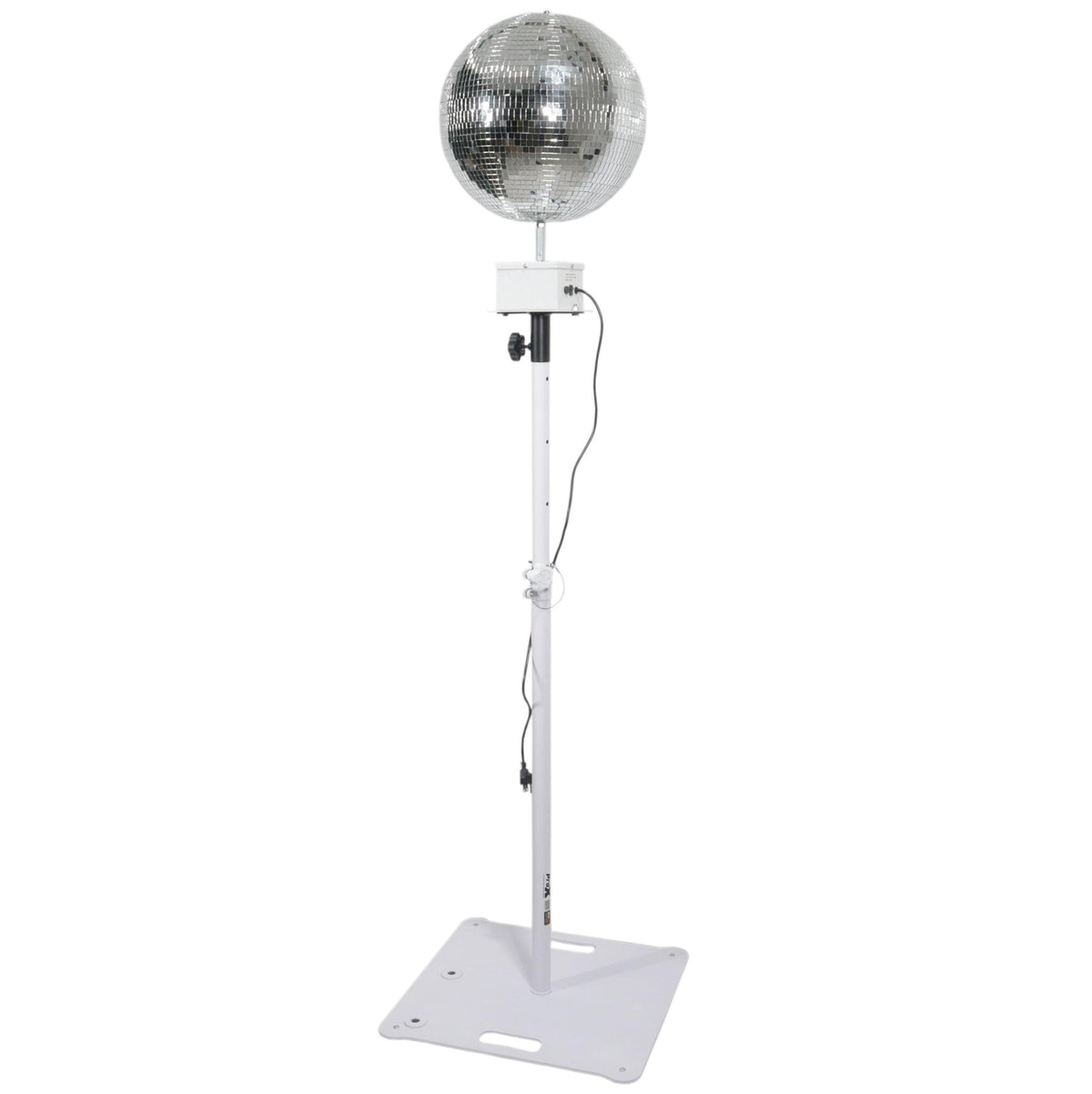 ProX MOTOS Upright Mirror Ball Oscillating 1RPM Motor – Mounts up to 30" Mirror Balls White Finish.
