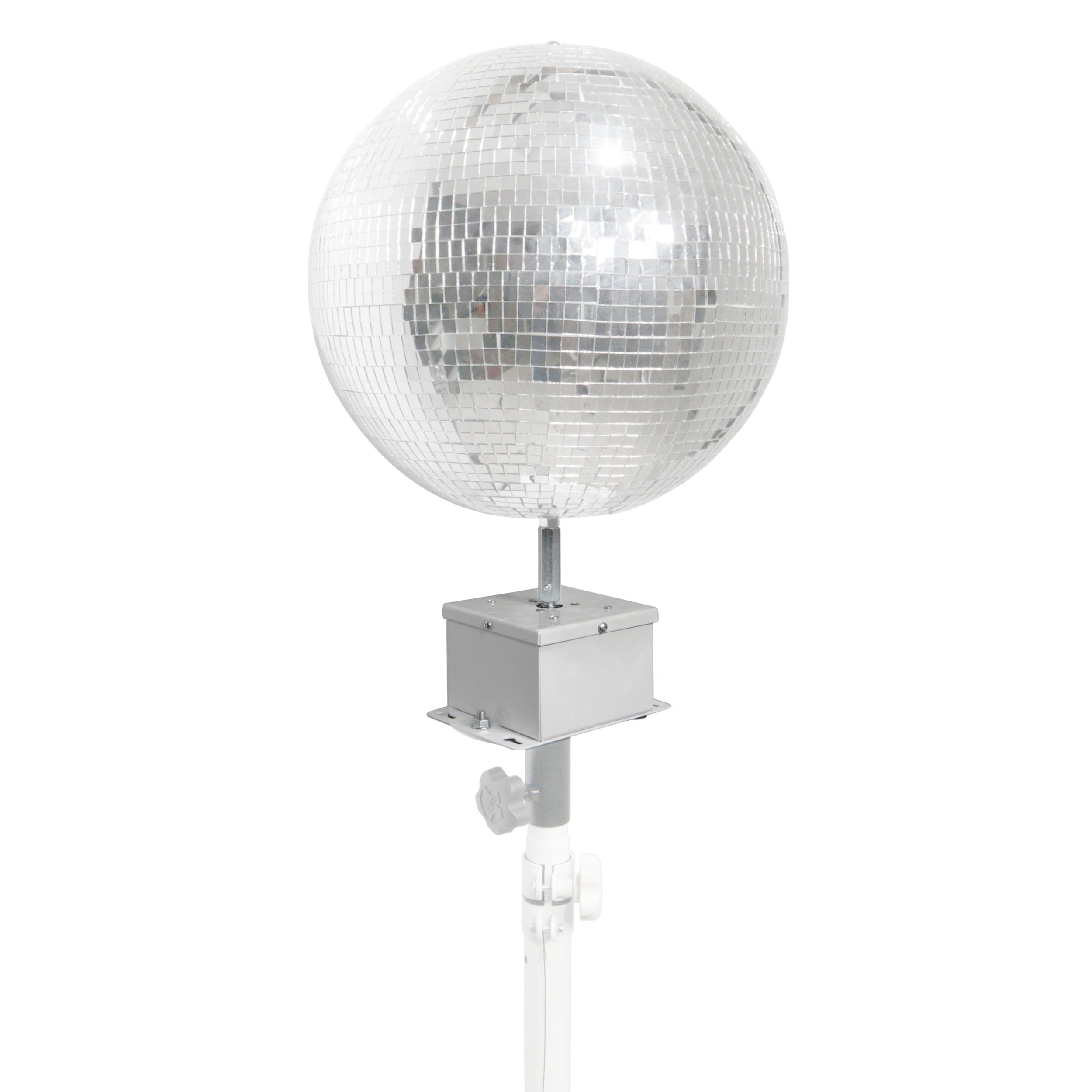 ProX MOTOS Upright Mirror Ball Oscillating 1RPM Motor – Mounts up to 30" Mirror Balls White Finish