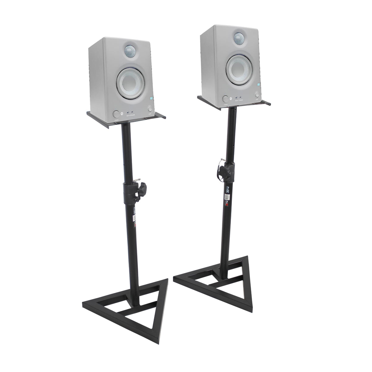ProX Pair of Studio Monitor Stands Speaker Platform Telescoping Height Adjustment W-Rubberized Platform and Wide Base.