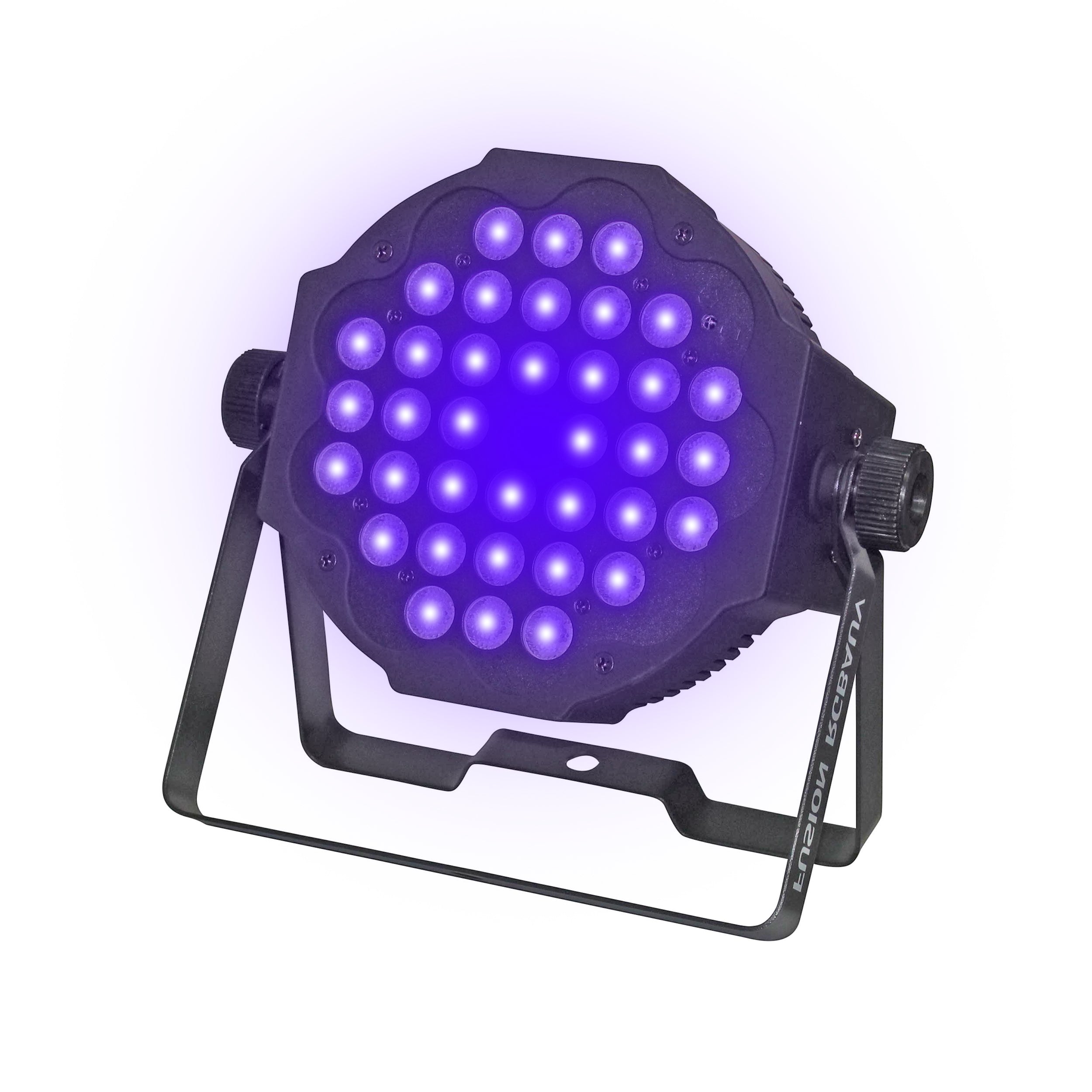 ProX Fusion RGBA UV Par 36x 1W LED Slim Par Black Housing