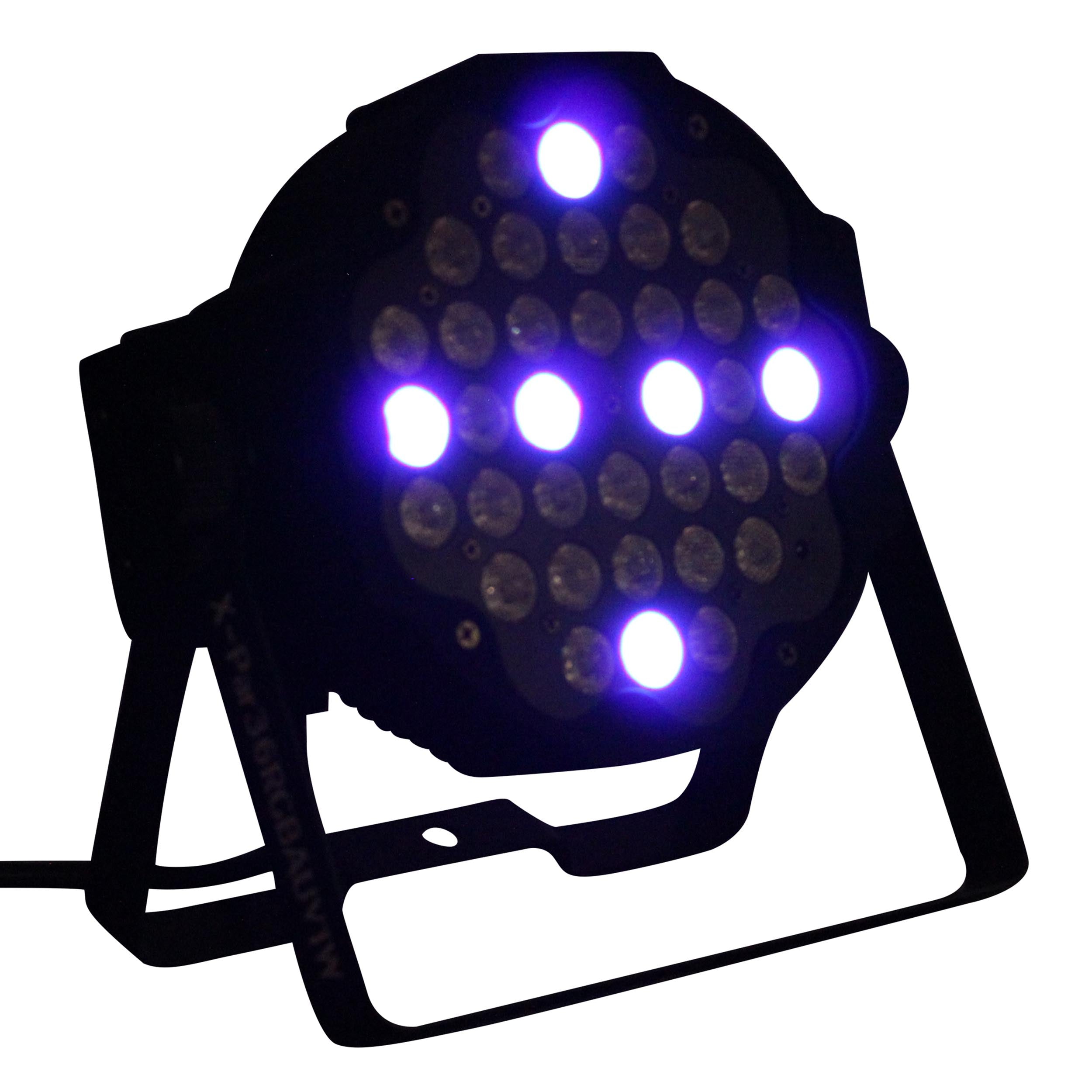 ProX Fusion RGBA UV Par 36x 1W LED Slim Par Black Housing