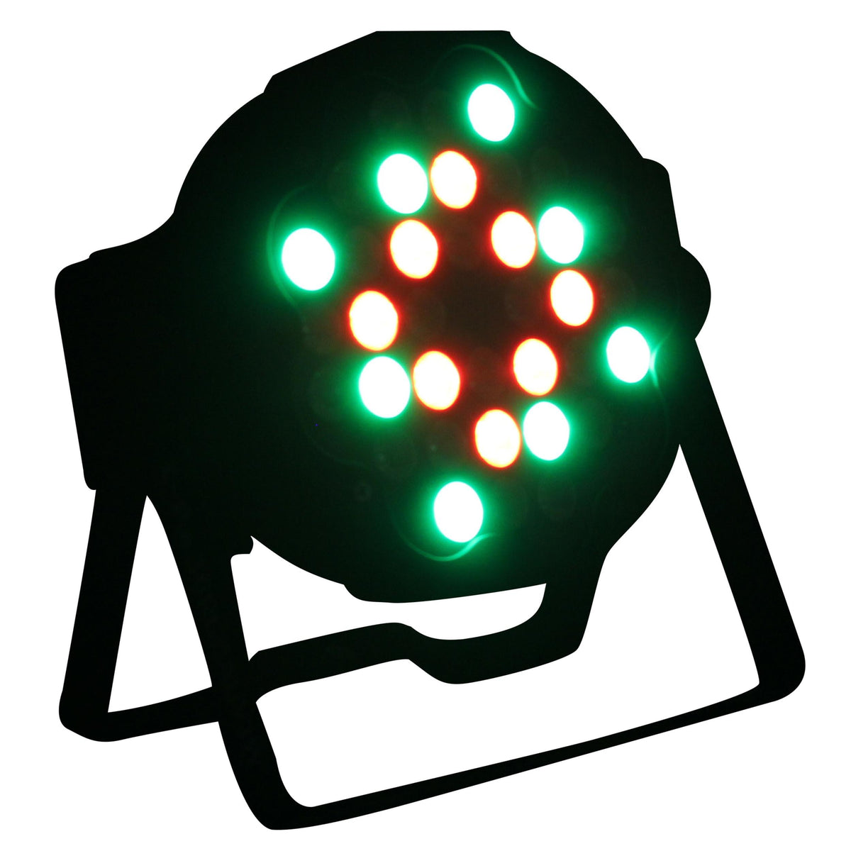 ProX Fusion RGBA UV Par 36x 1W LED Slim Par Black Housing.